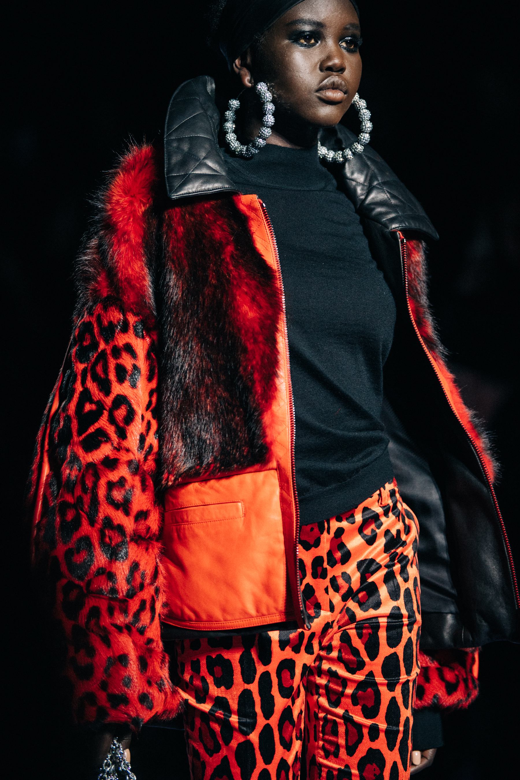 Model on the runway at Tom Ford