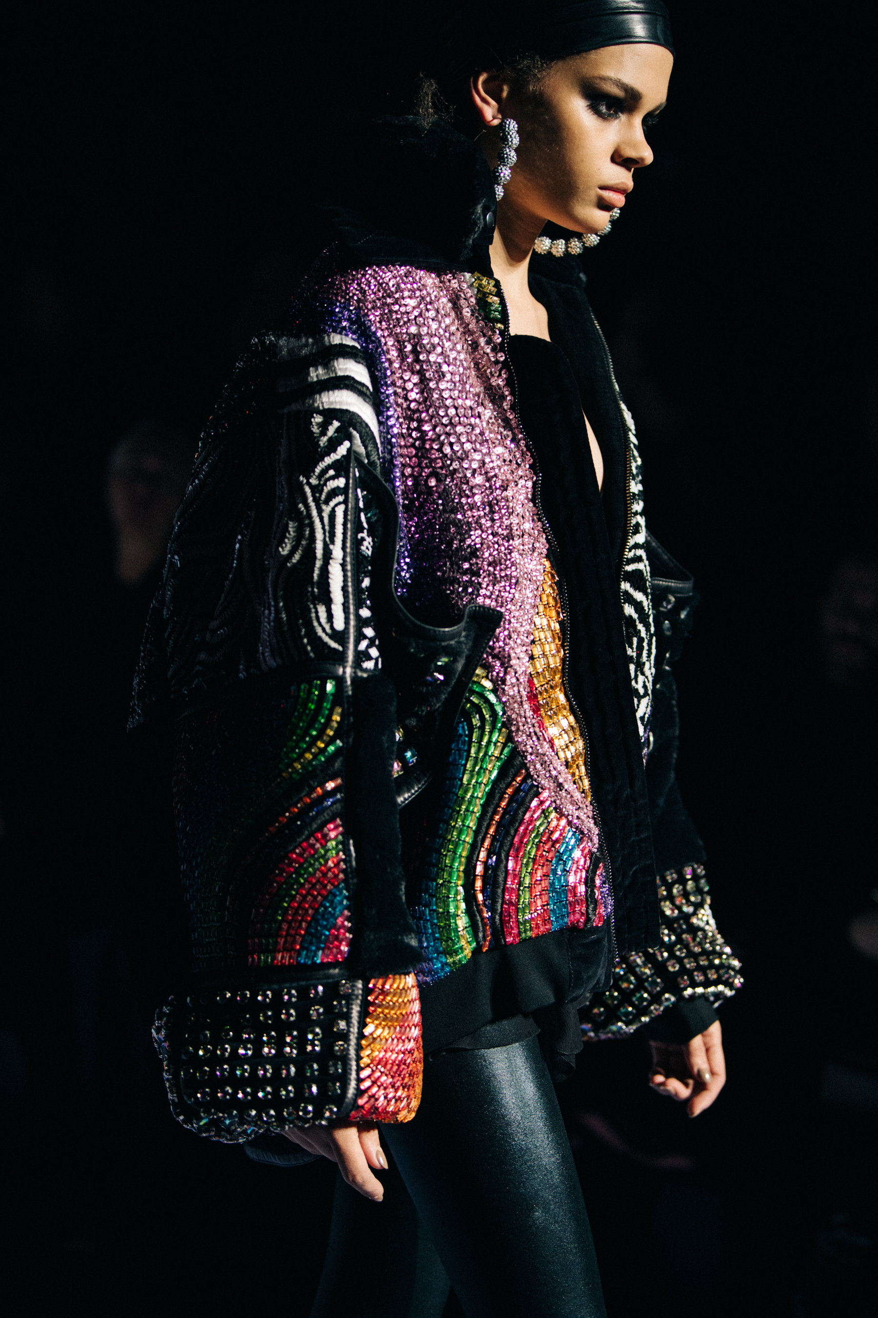 Model on the runway at Tom Ford