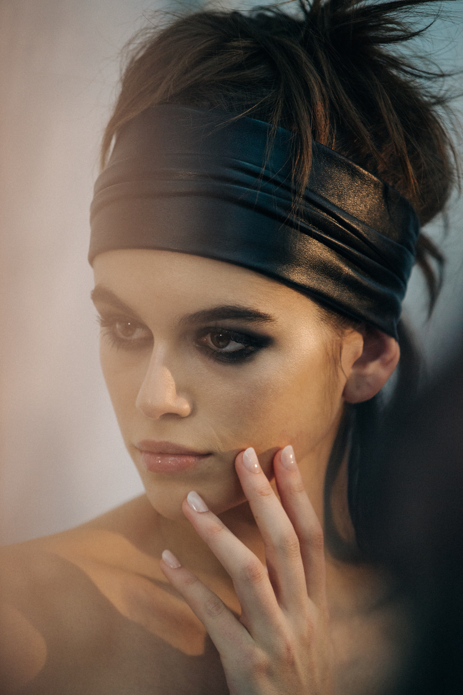 Kaia Jordan Gerber backstage at Tom Ford
