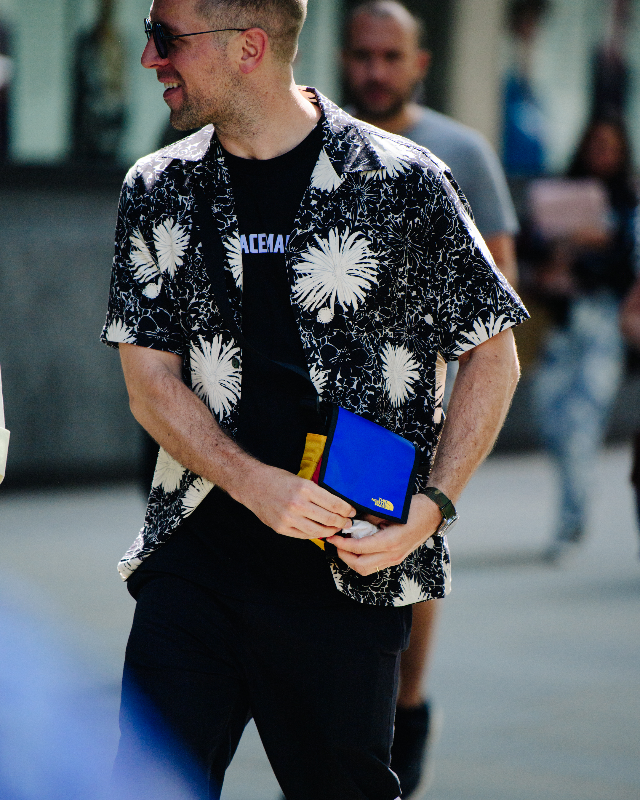 Man wearing floral shirt