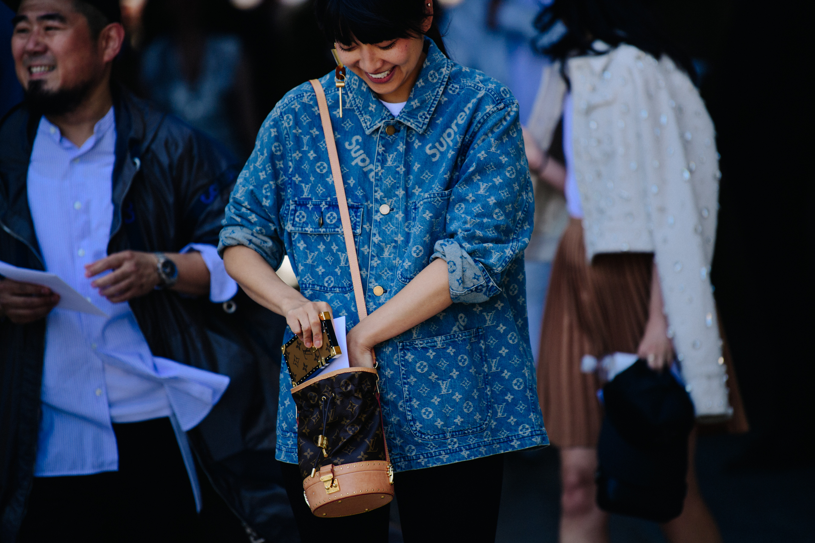 Woman wearing Louis Vuitton outfit