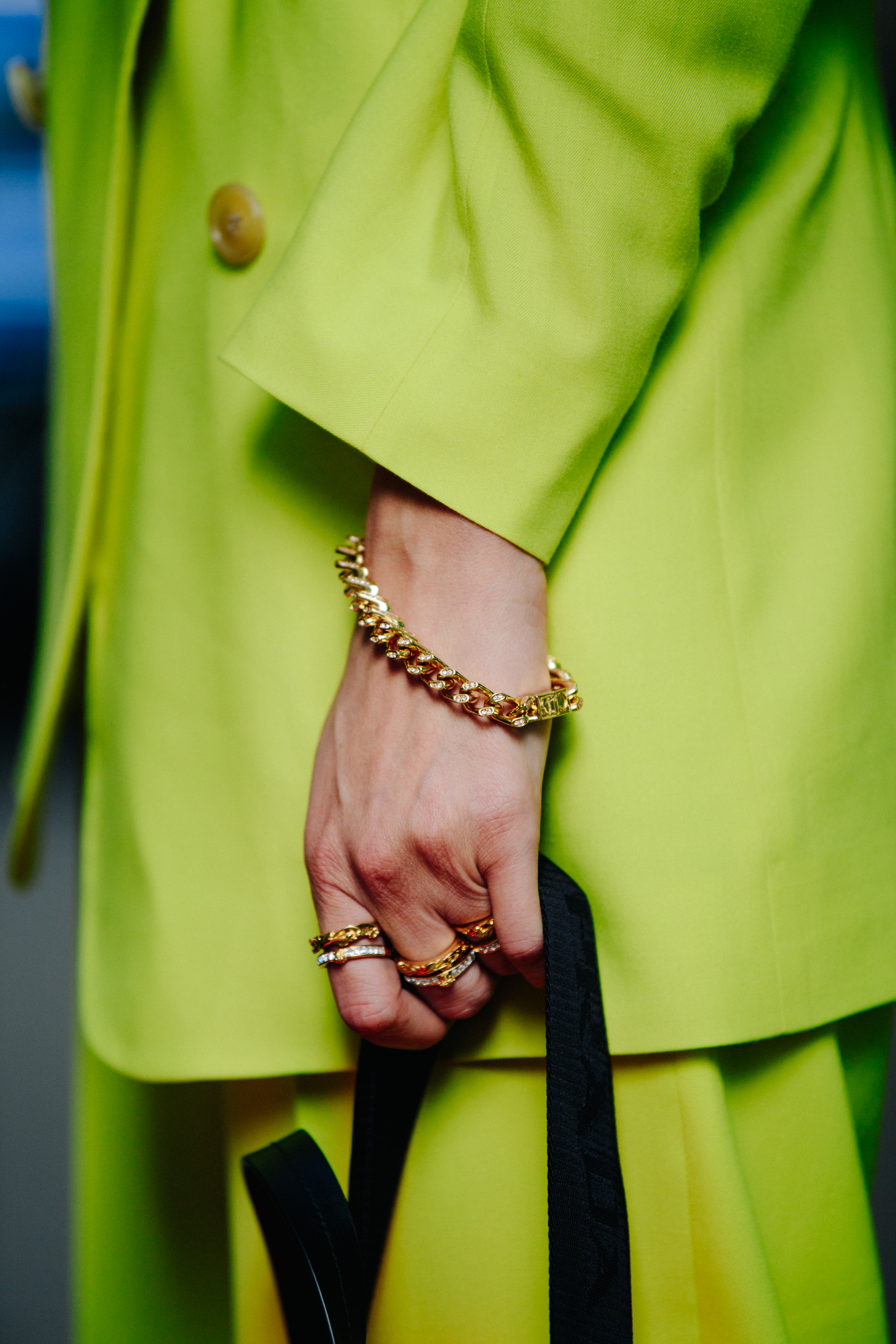 Bella Hadid wearing yellow suit