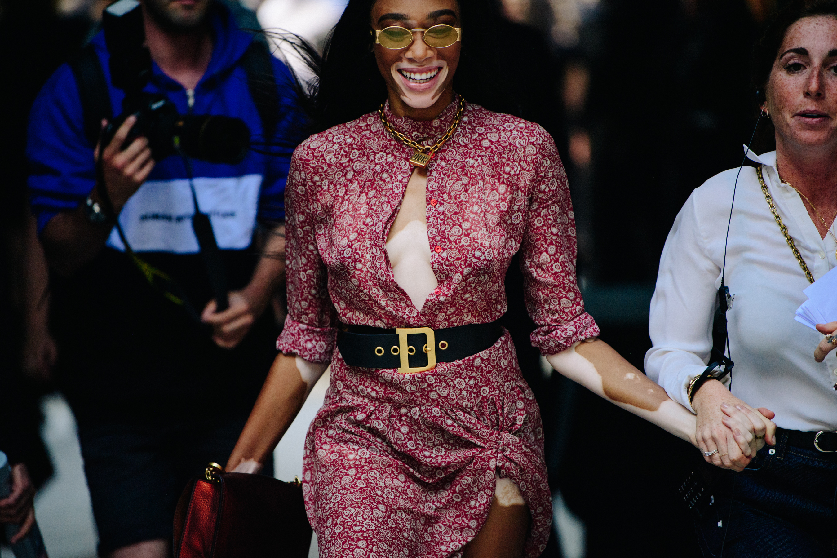 American model wearing Christian Dior
