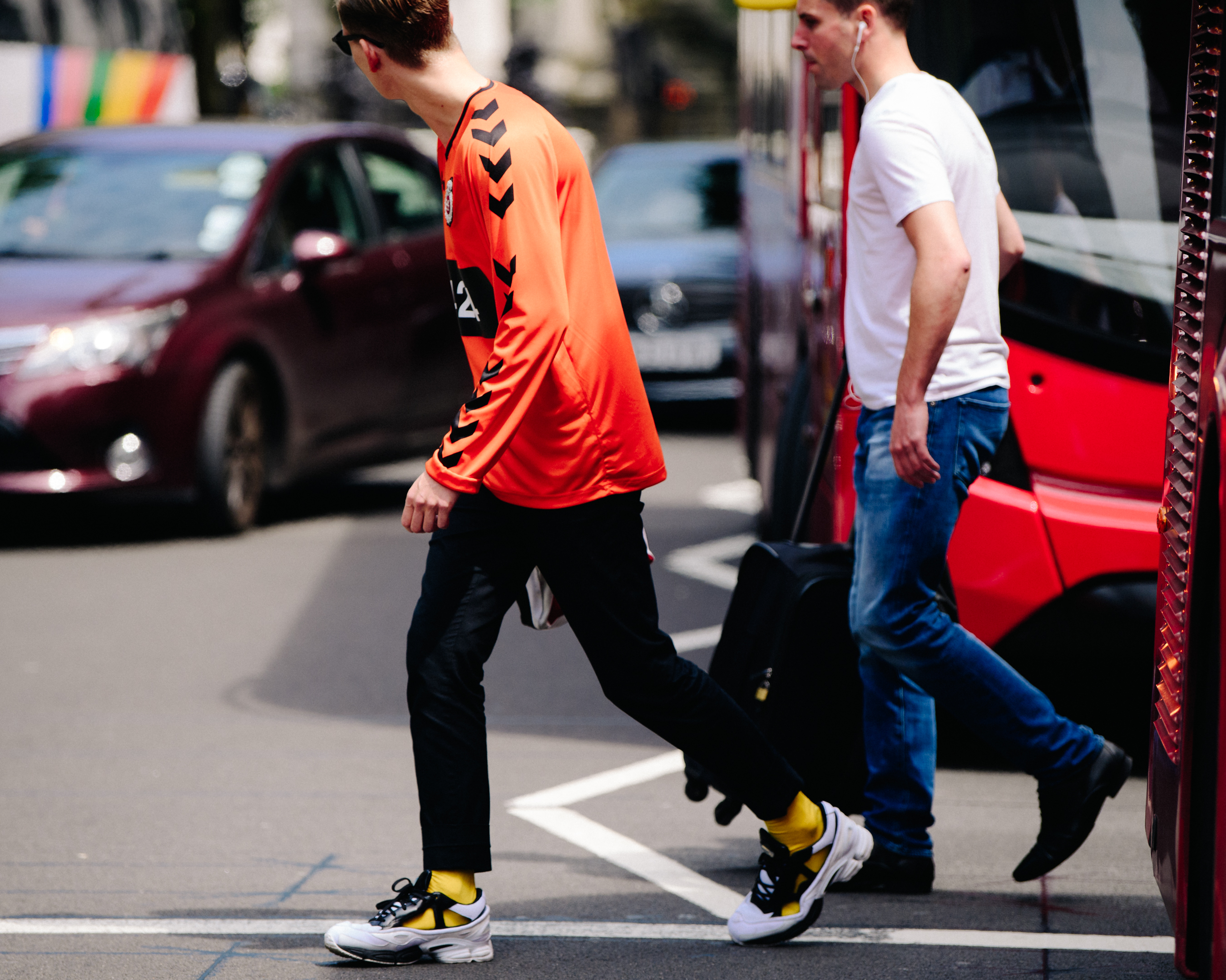 Man wearing 424 football shirt