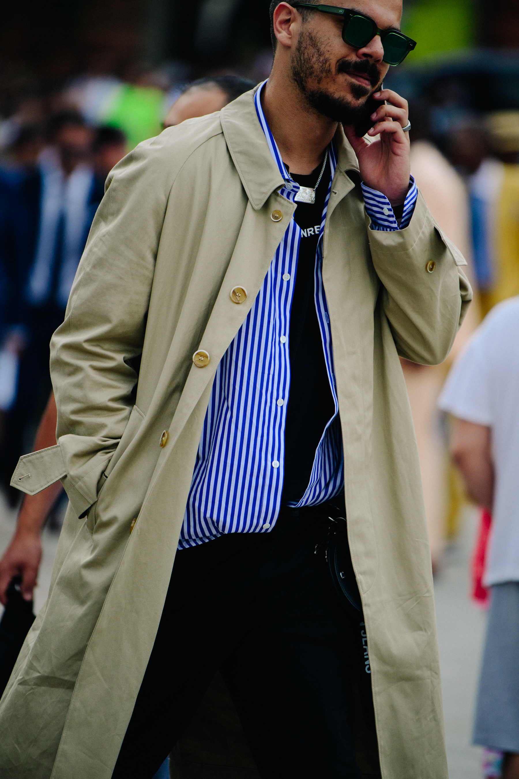 Man wearing long coat