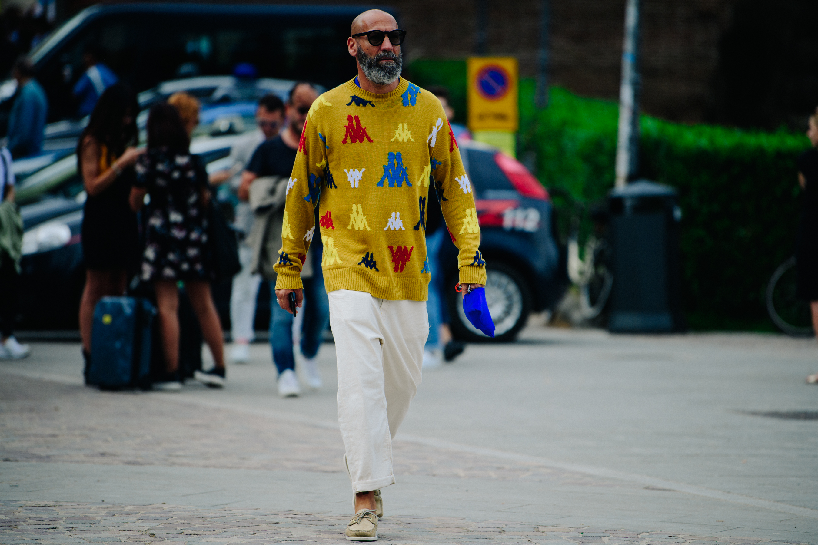Man wearing Kappa jumper