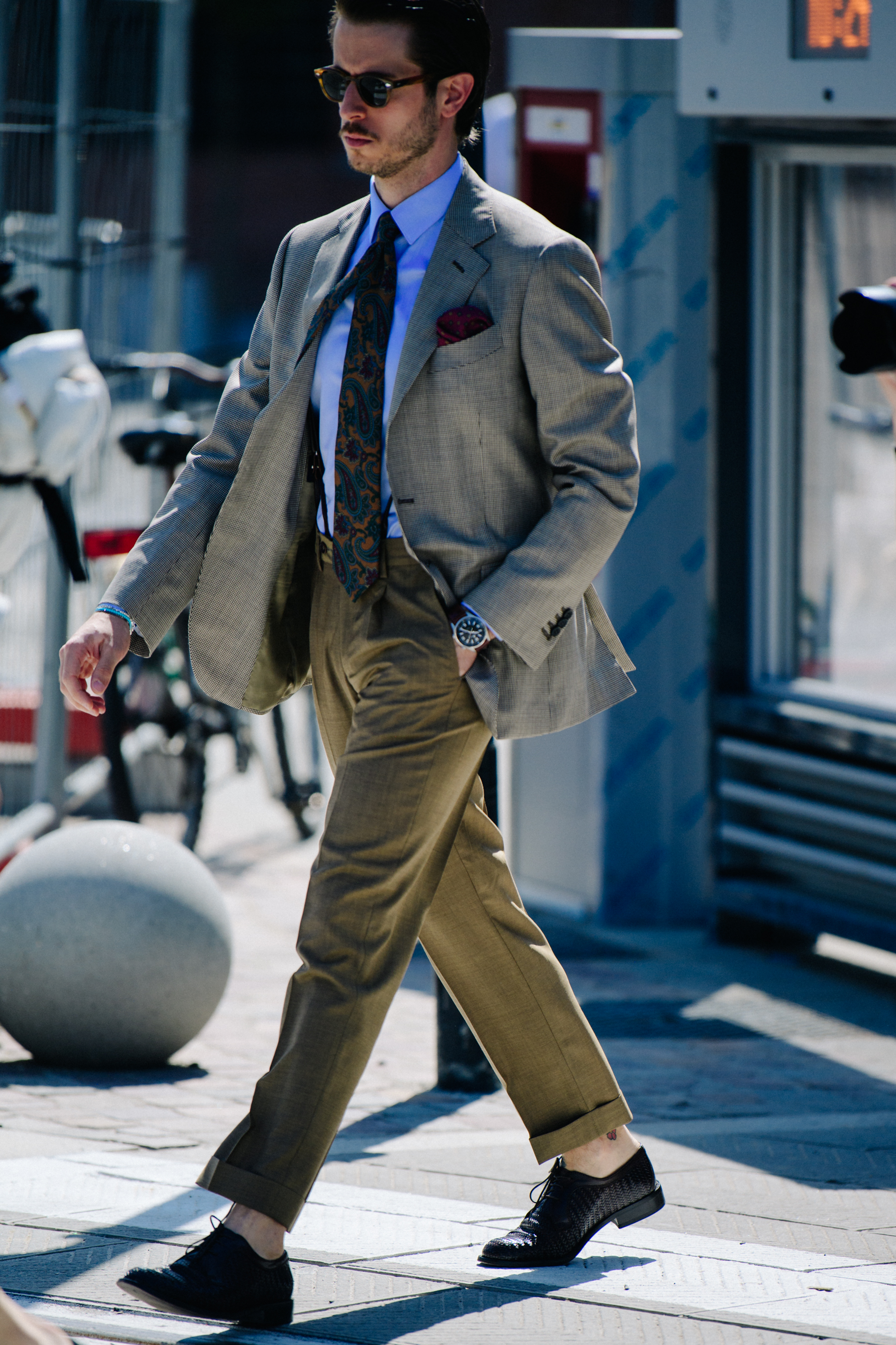 Man wearing grey suit