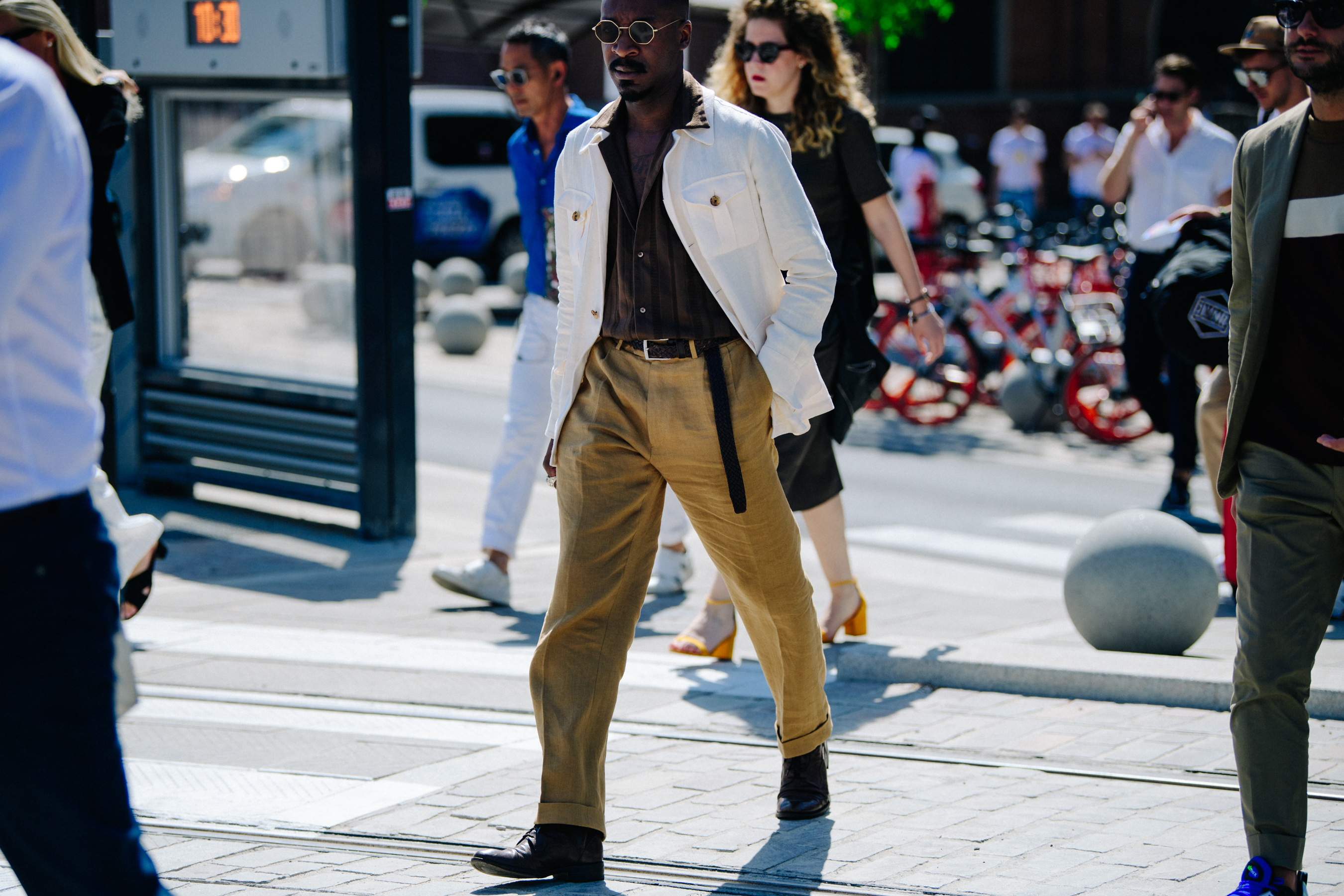 Man wearing white shirt