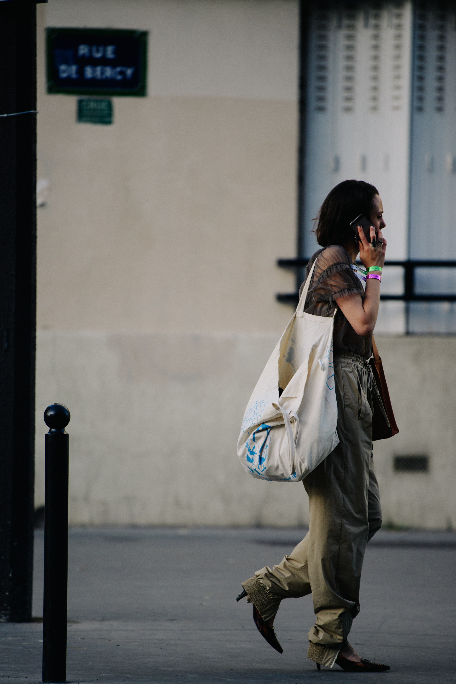 Woman wearing tan outfit