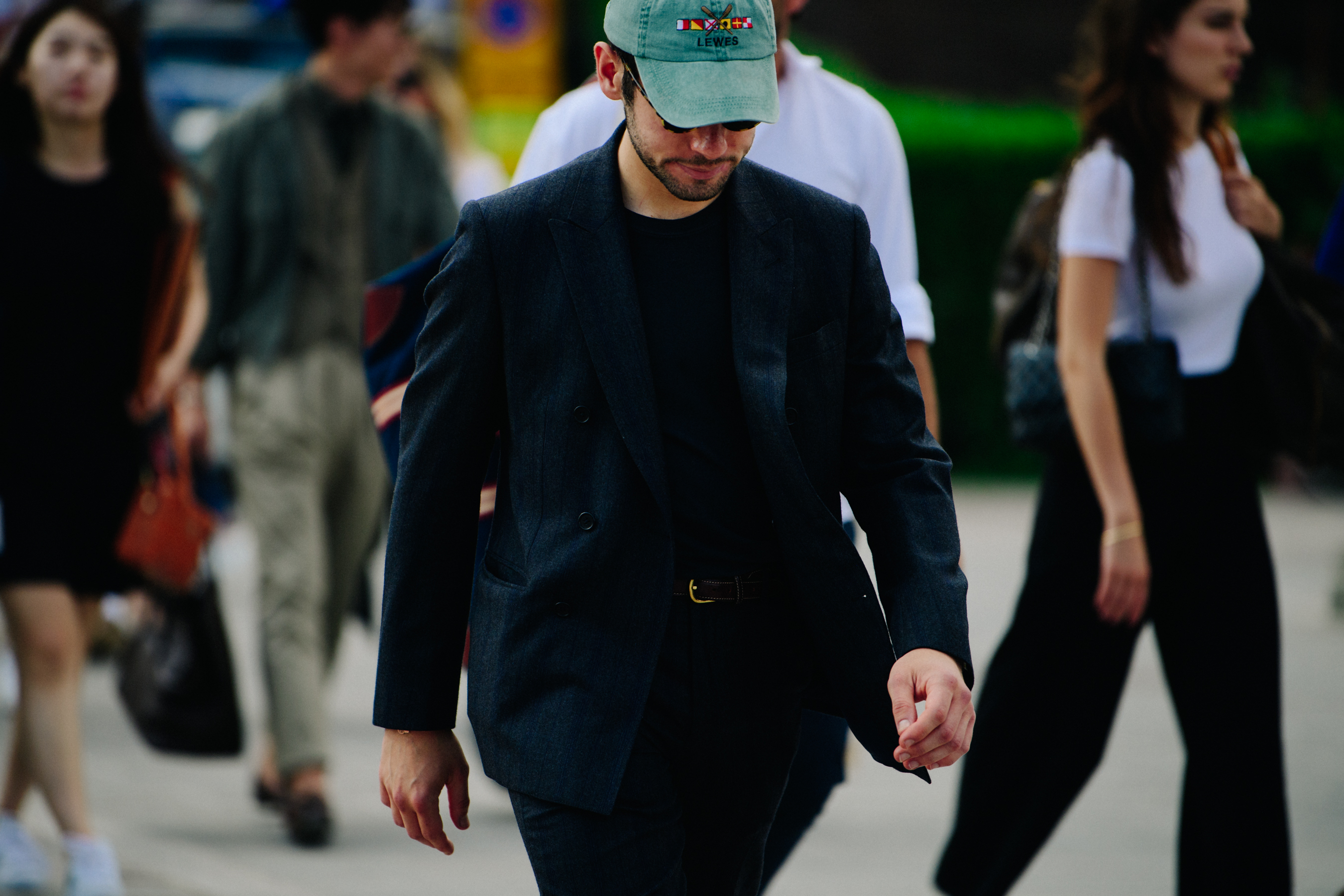 Man wearing green cap