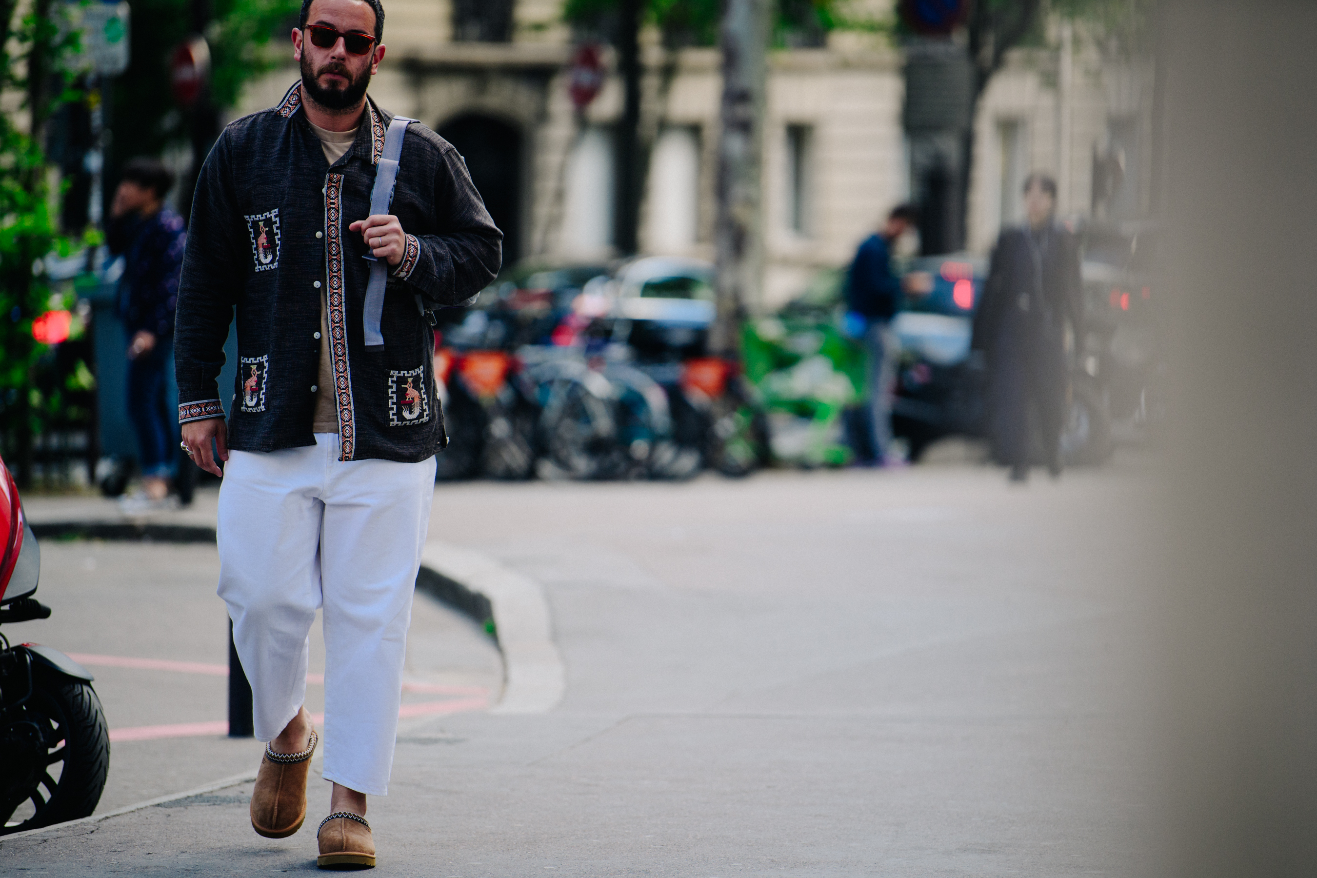Man wearing Ugg shoes