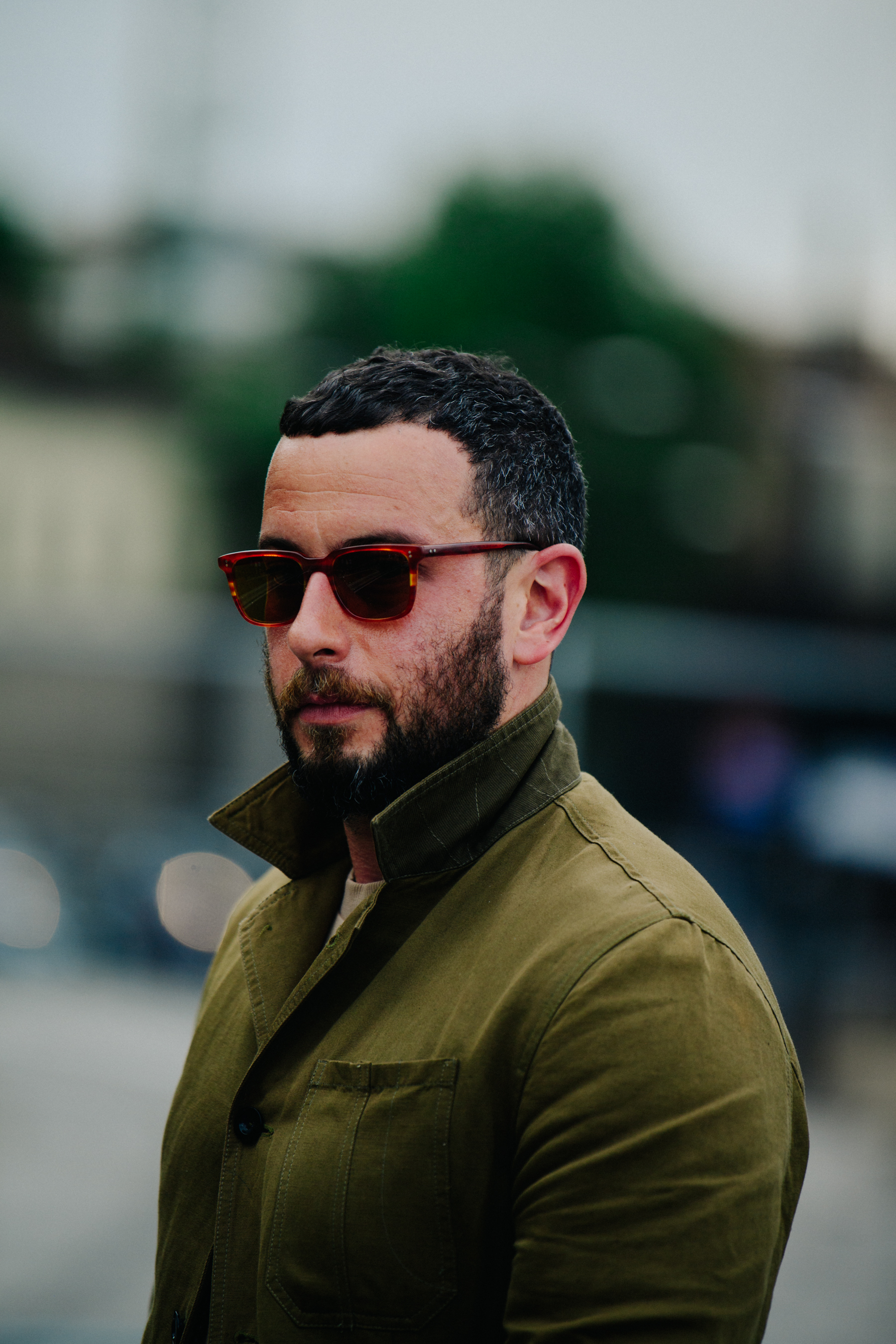 Man wearing brown sunglasses