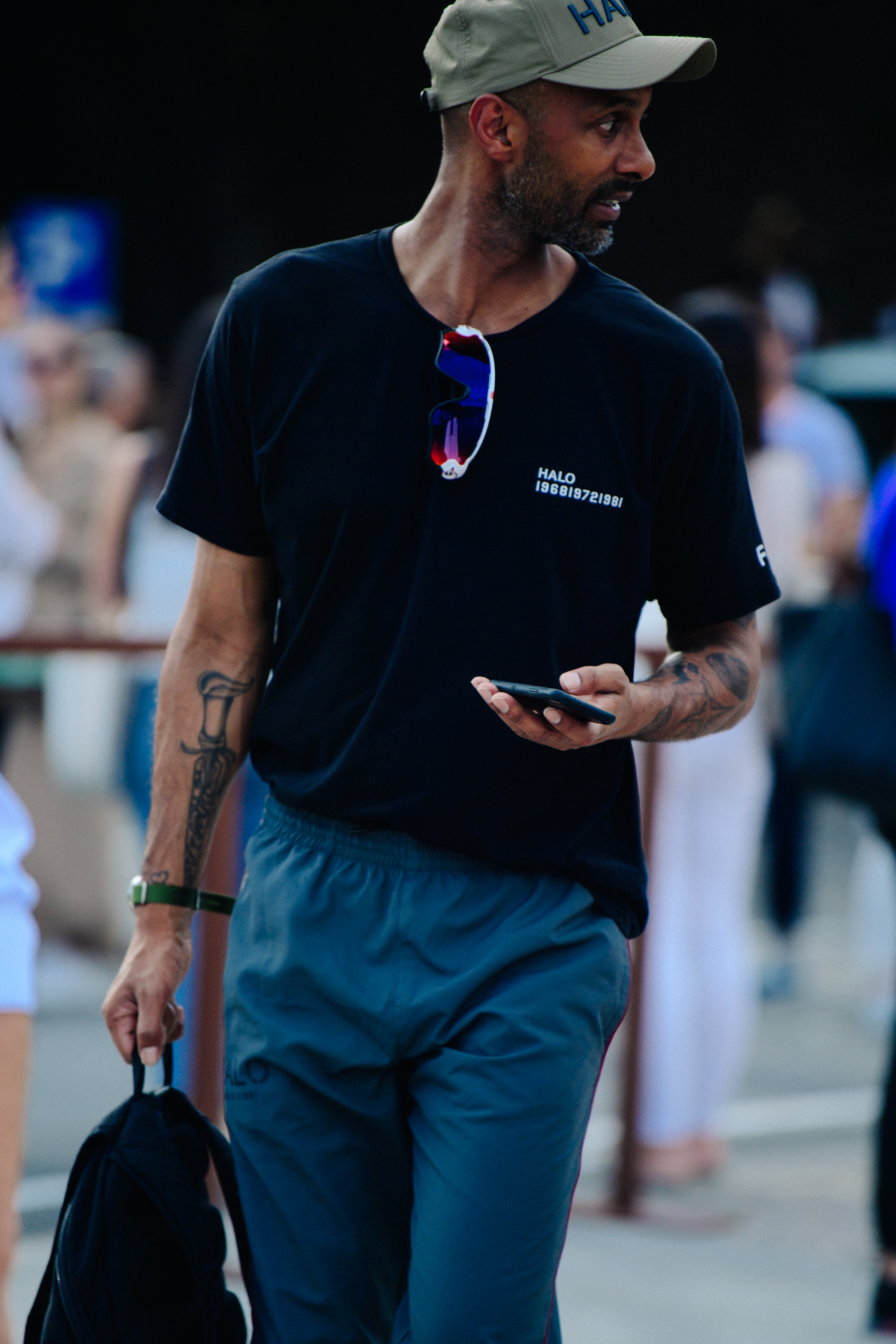 Danish man wearing Halo tee shirt