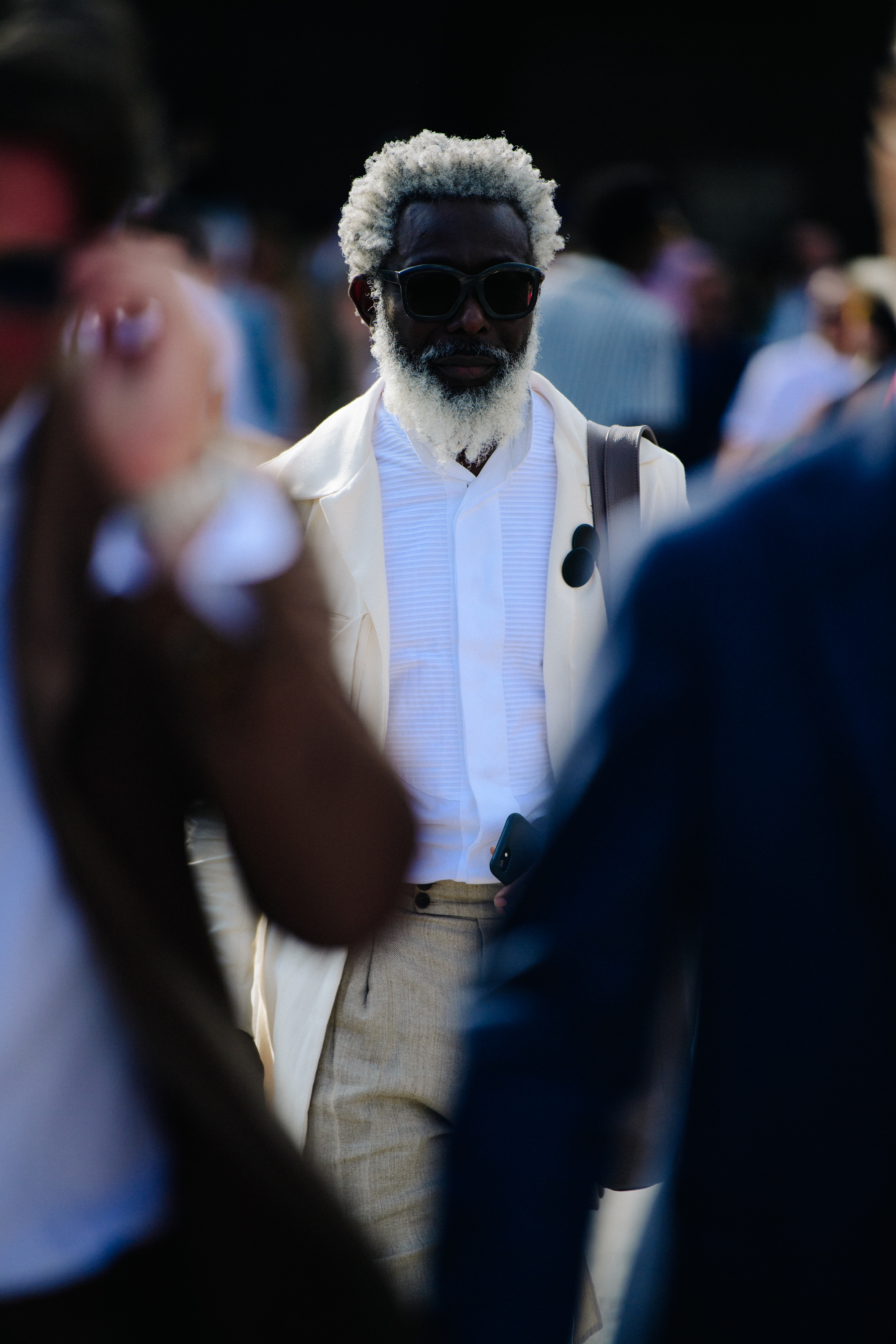 Norwegian man wearing white outfit