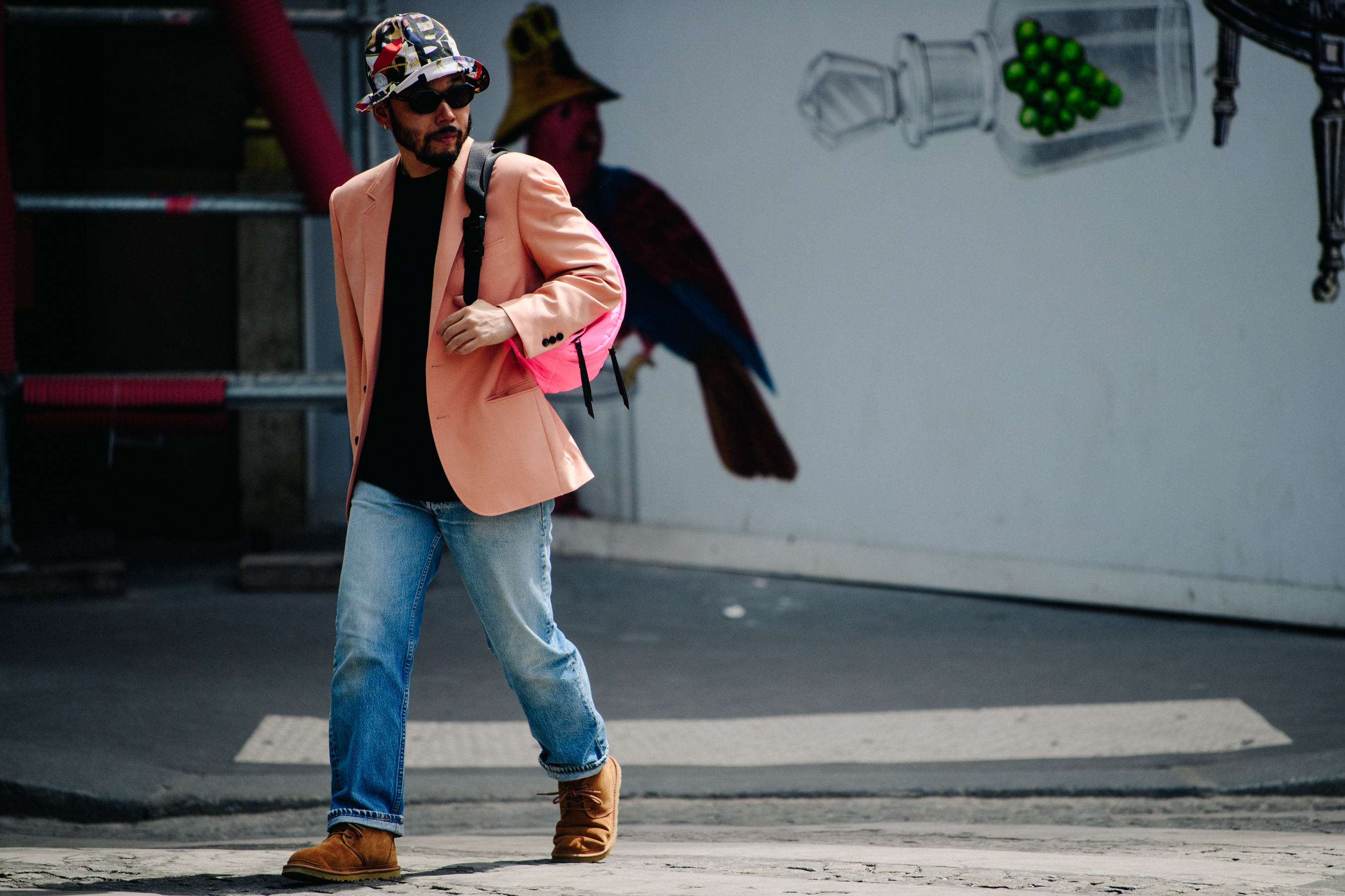 Man wearing UGG boots