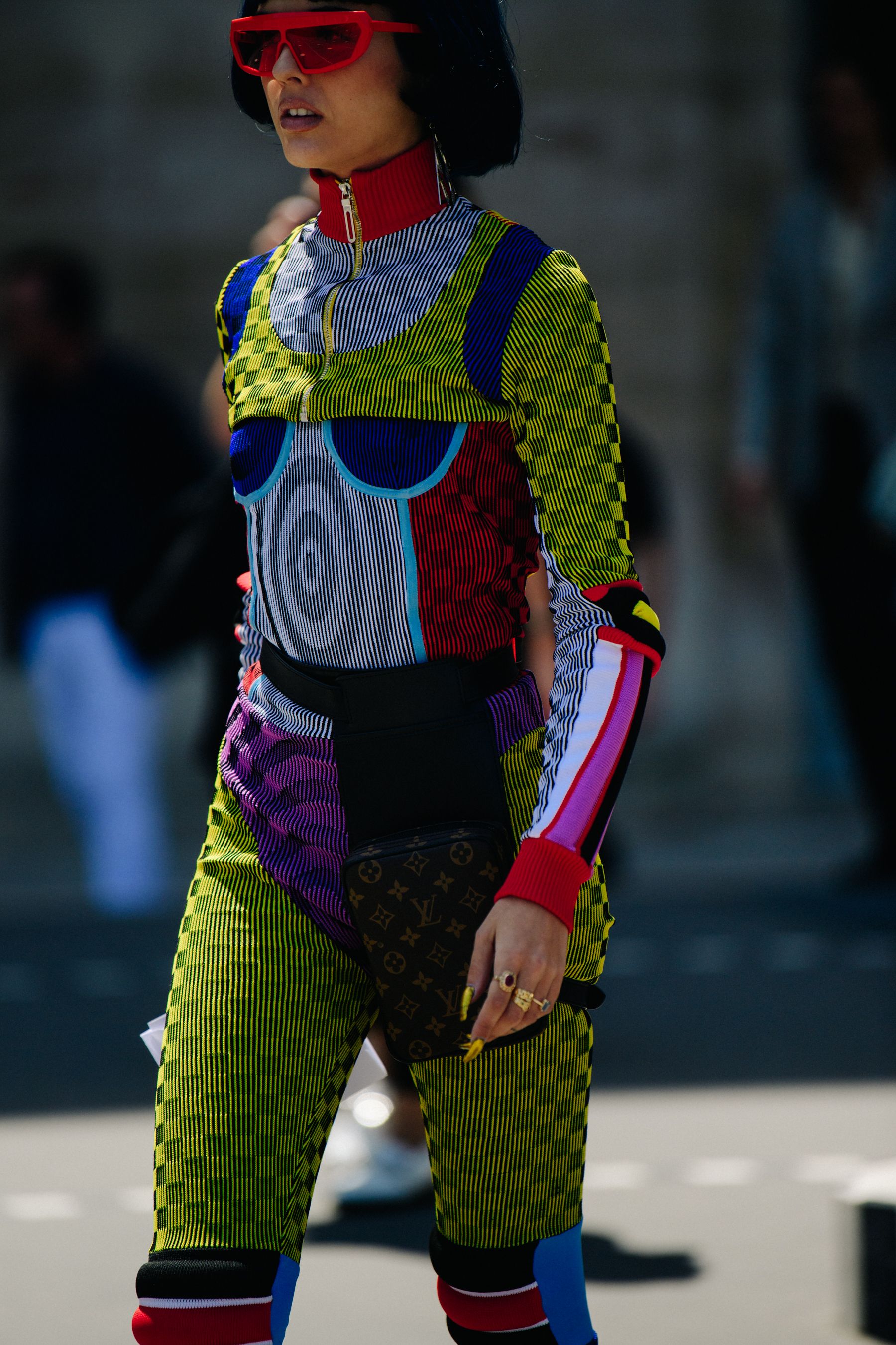 Woman wearing Louis Vuitton outfit