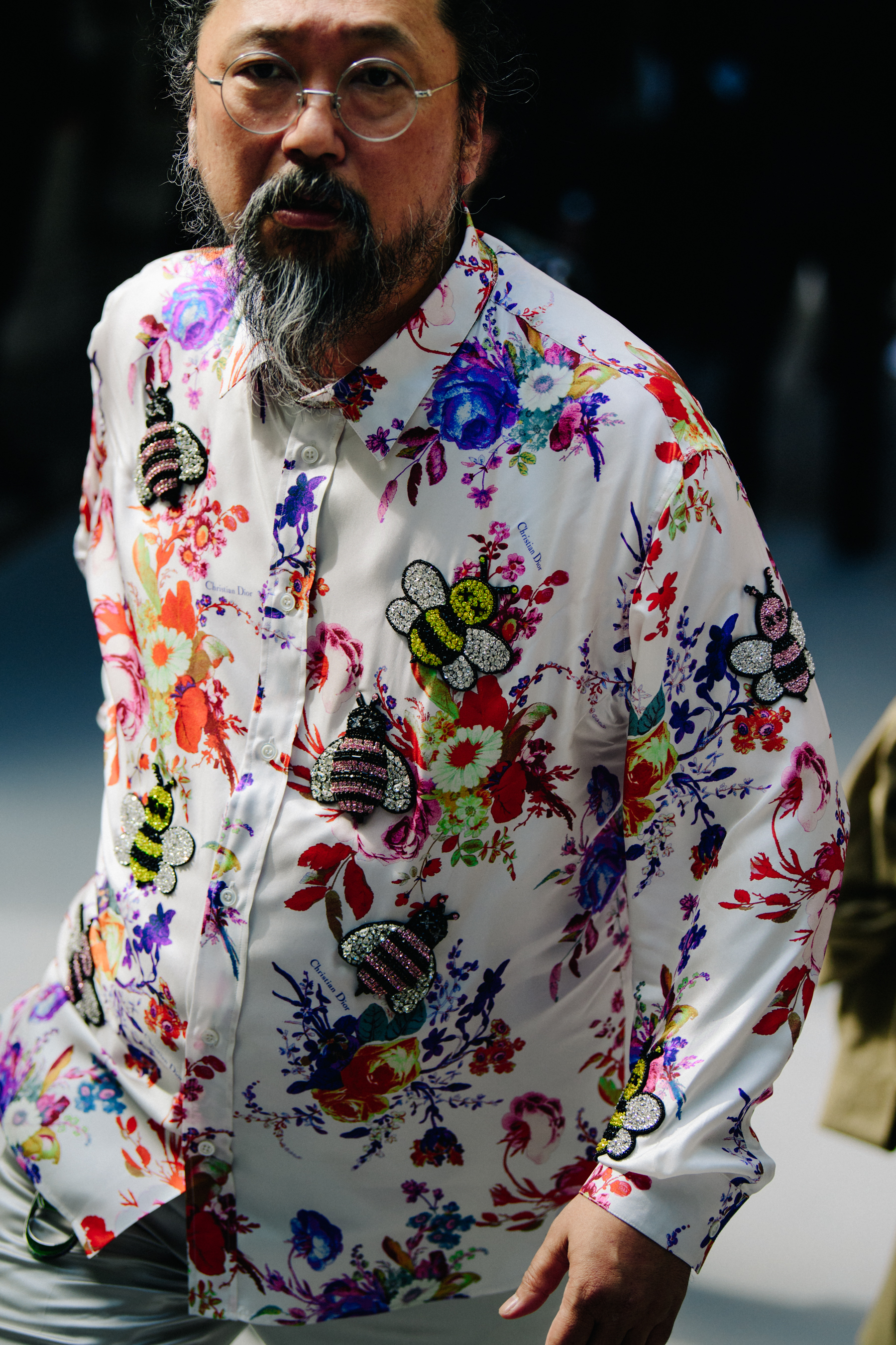Man wearing Christian Dior shirt