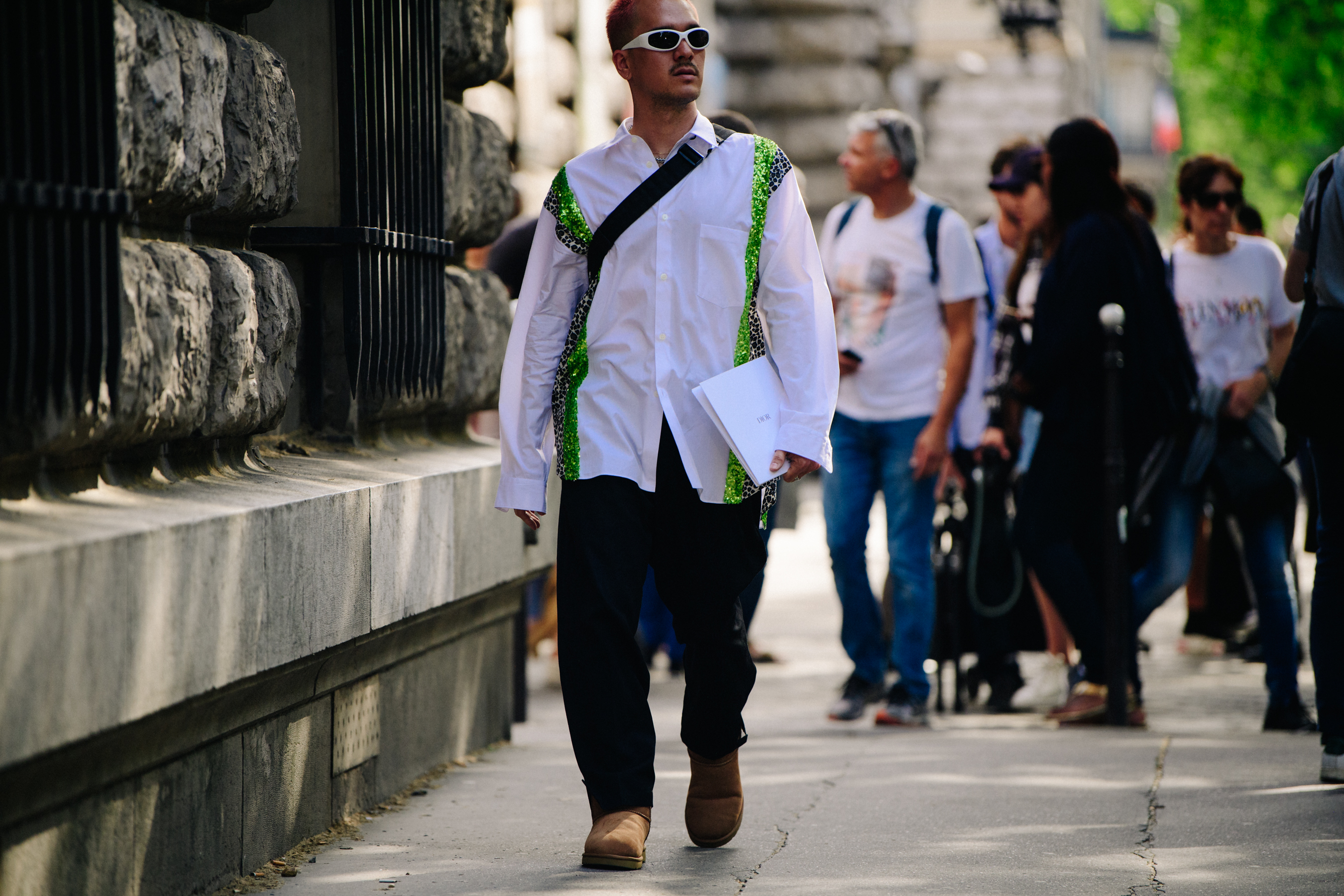 Man wearing UGG shoes