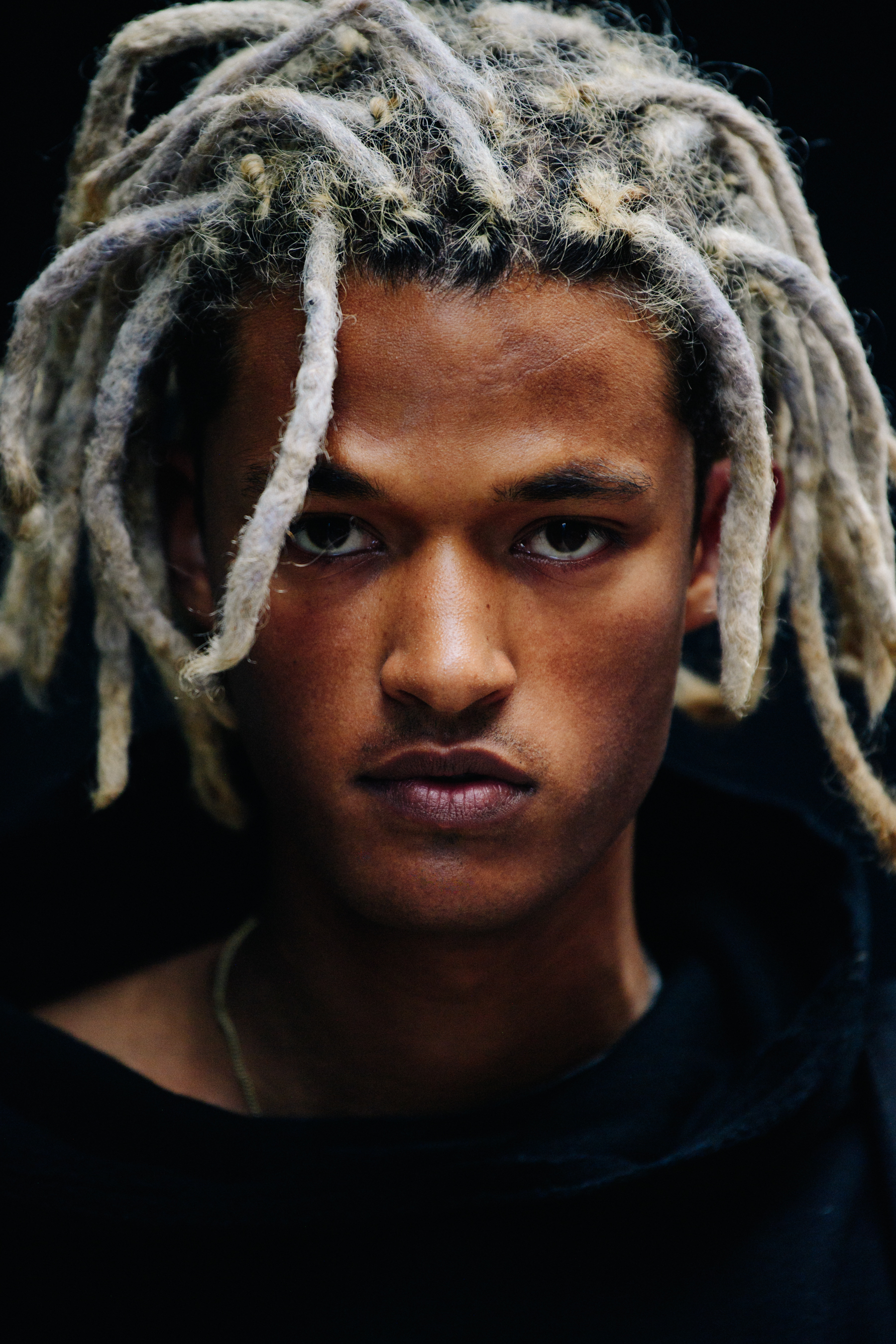 Portrait of Norwegian model with dreads