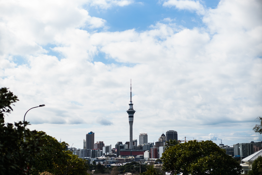 New Zealand city viewed from Ponsonby Street