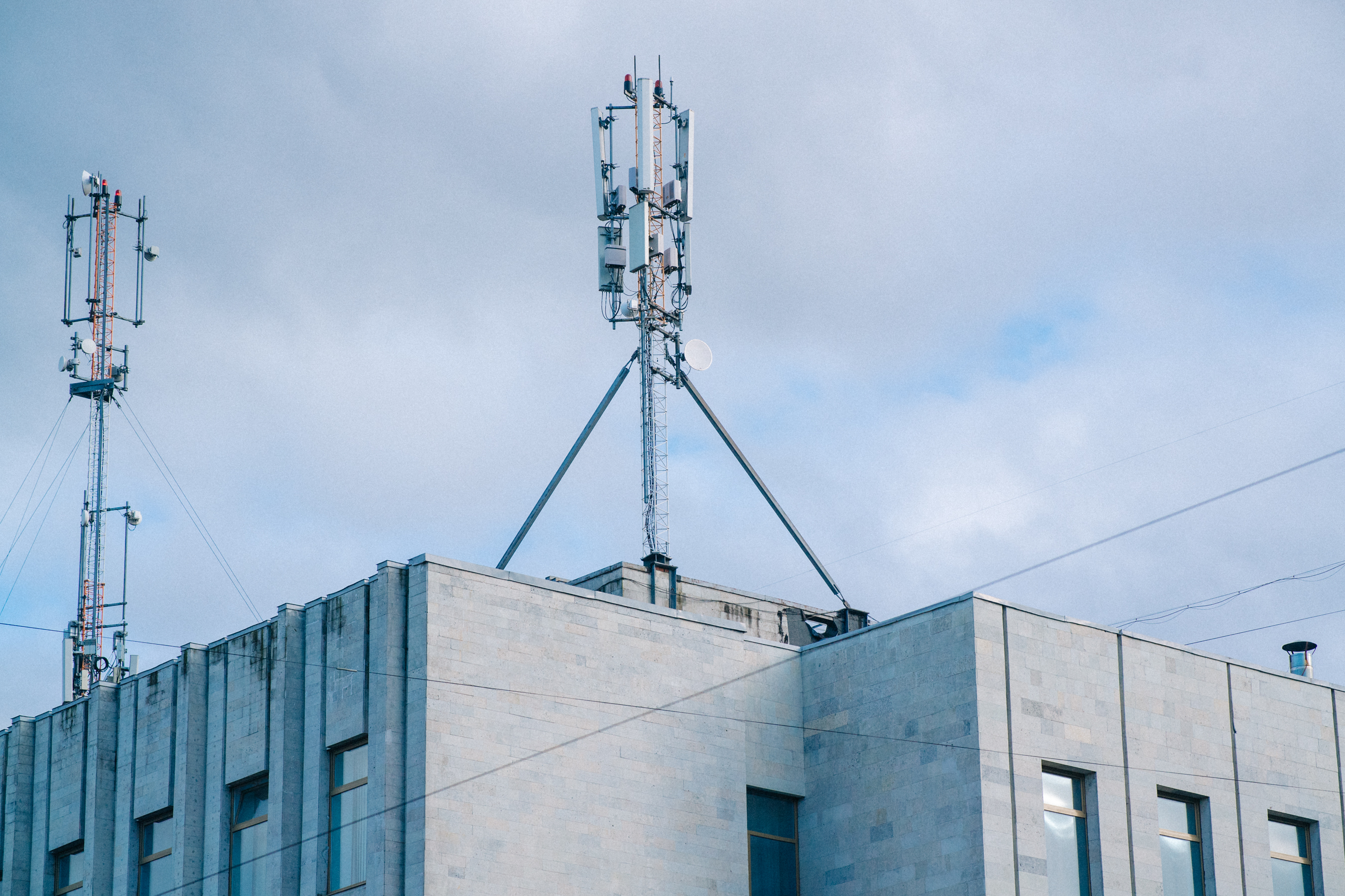 Rooftop antenna in Saint Petersburg