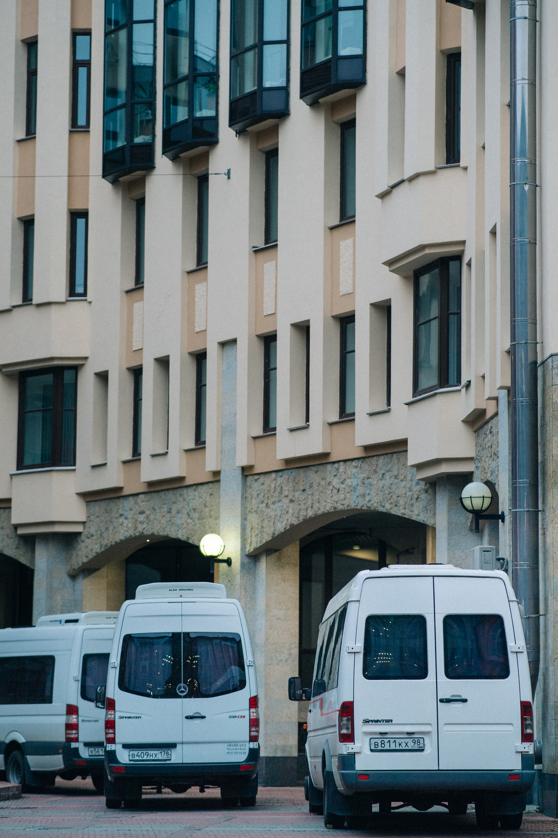 Trucks parked in Saint Petersburg