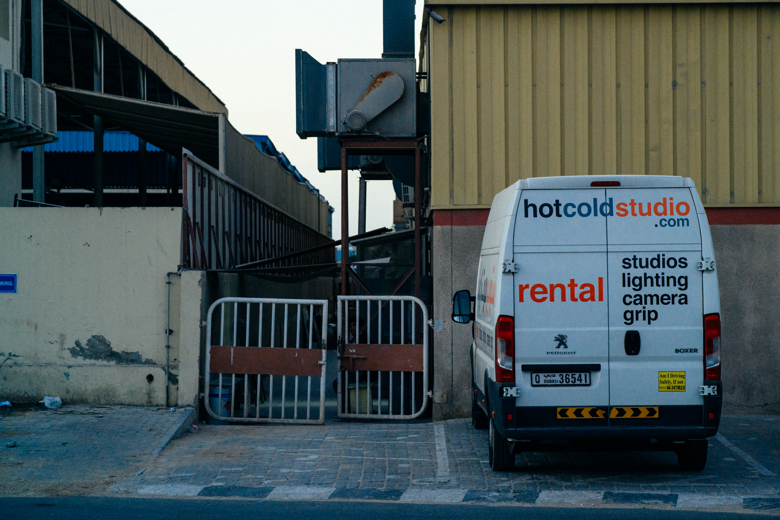 Rental truck parked in Dubai