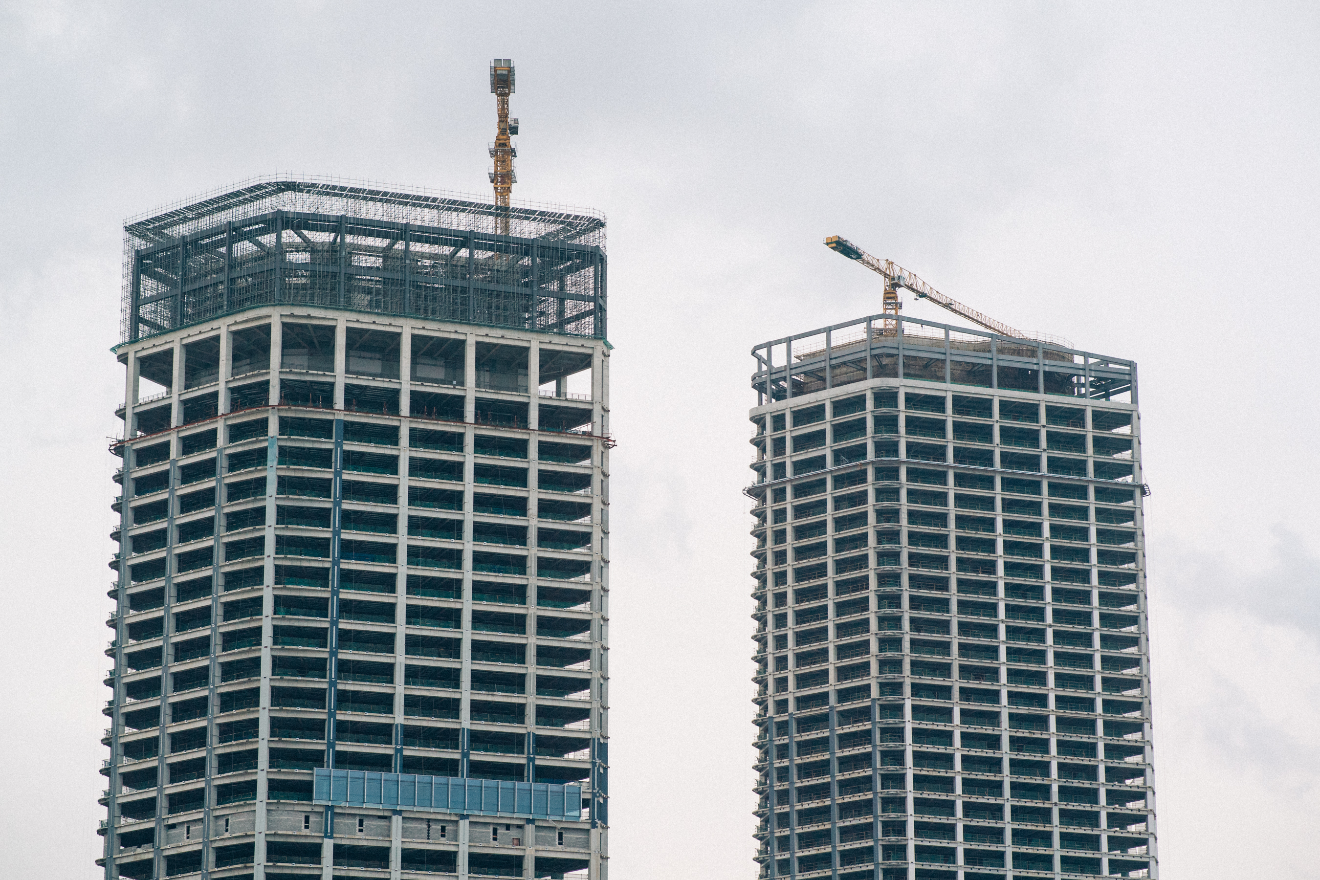 Buildings under construction in Shanghai