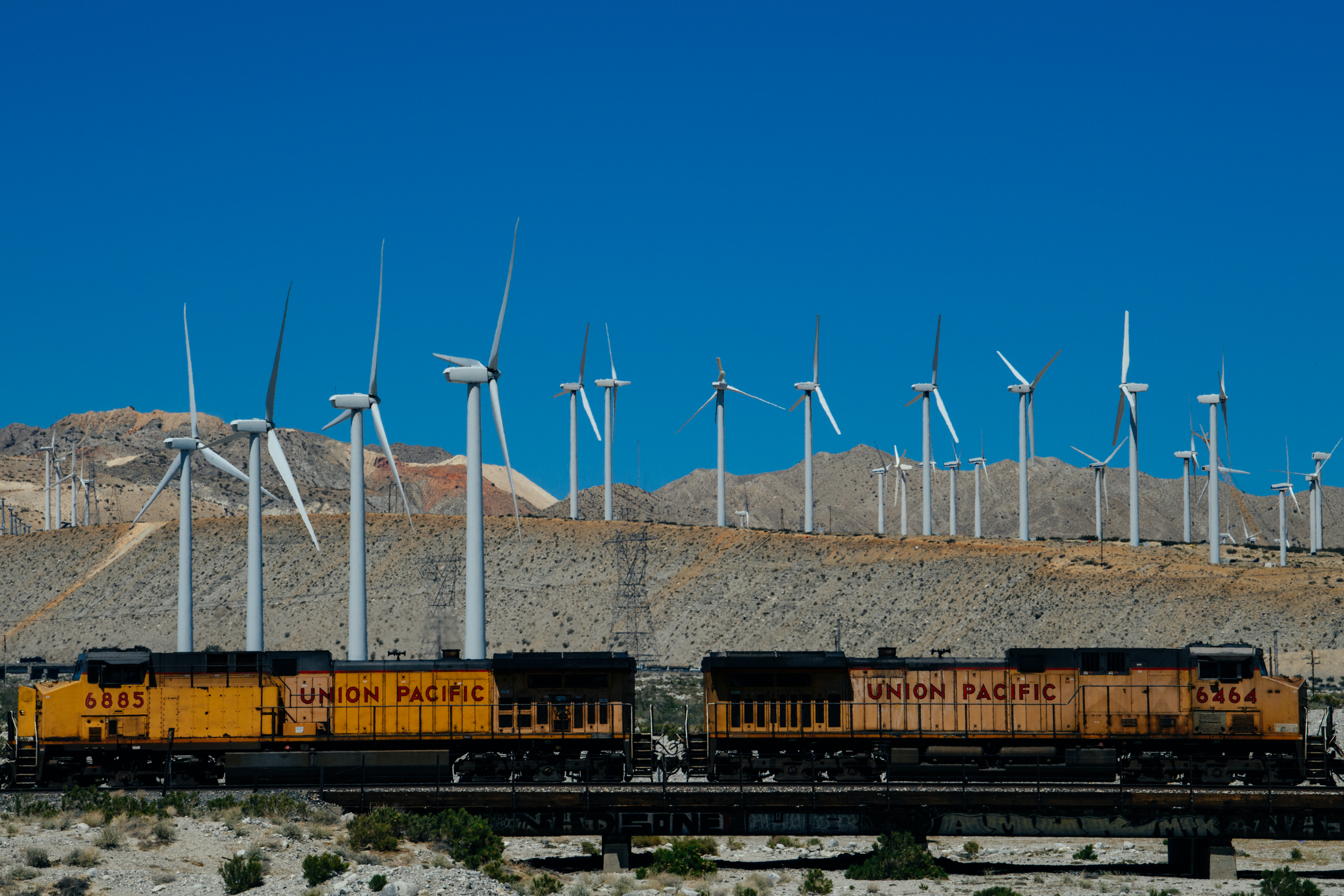 Wind turbines in Palm Springs