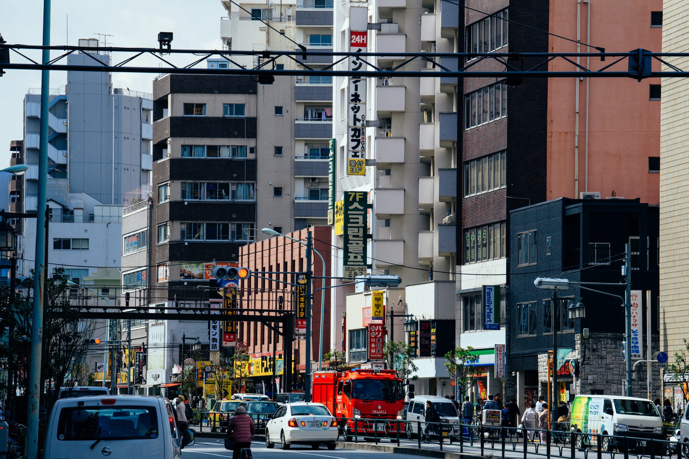 A colourful street in Tokyo