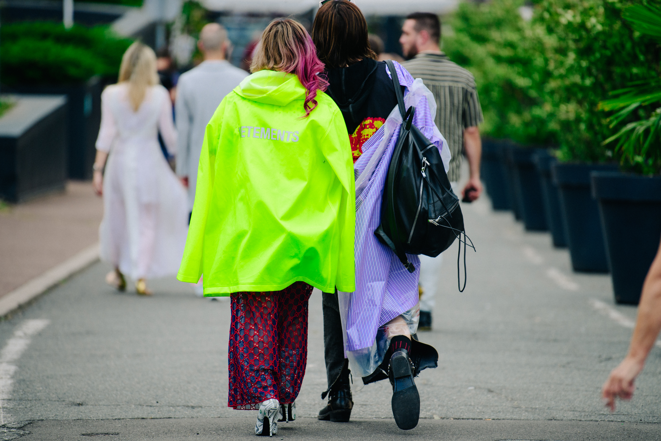Couple wearing colourful clothing