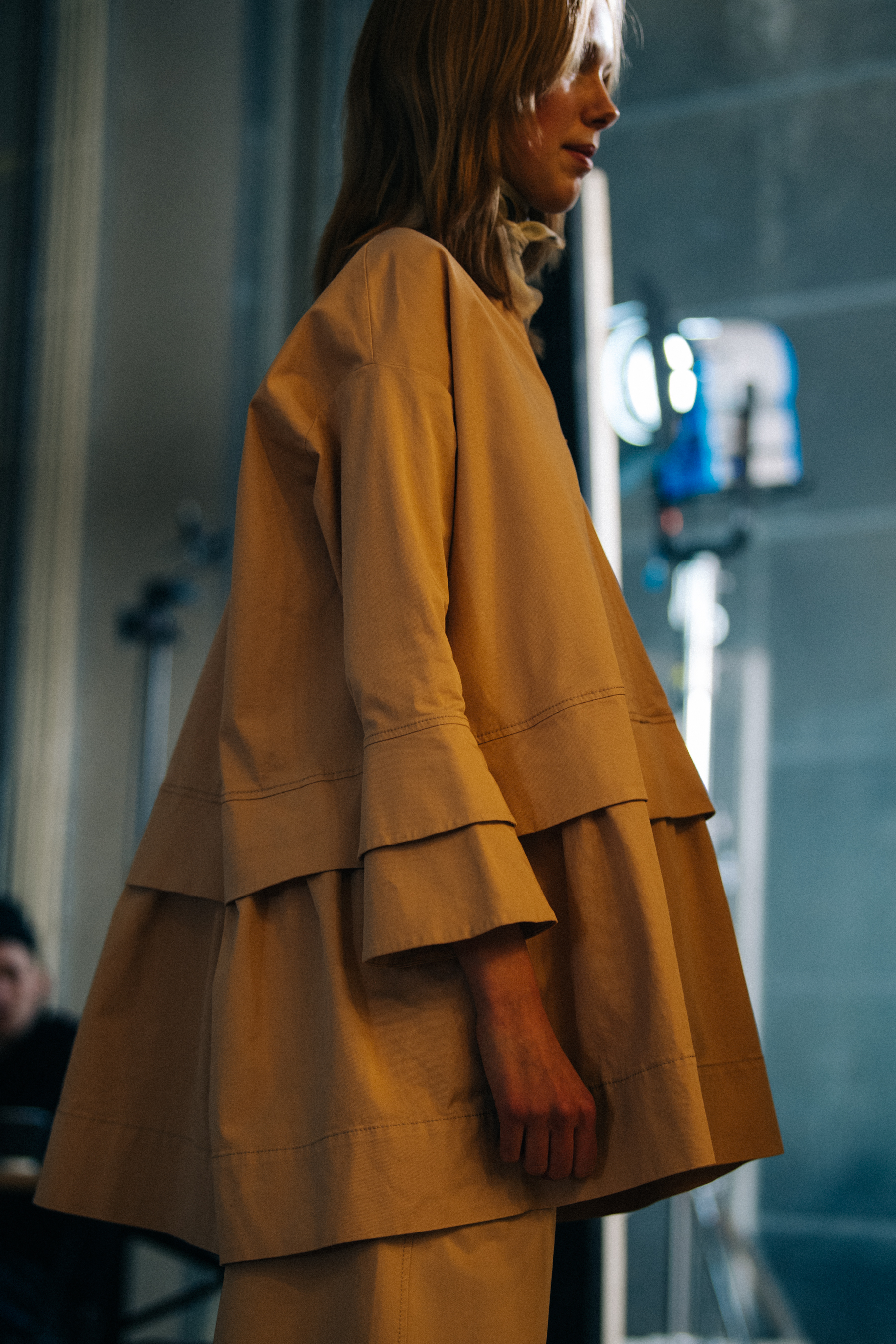 Lululeika Ravn Liep backstage at Ganni