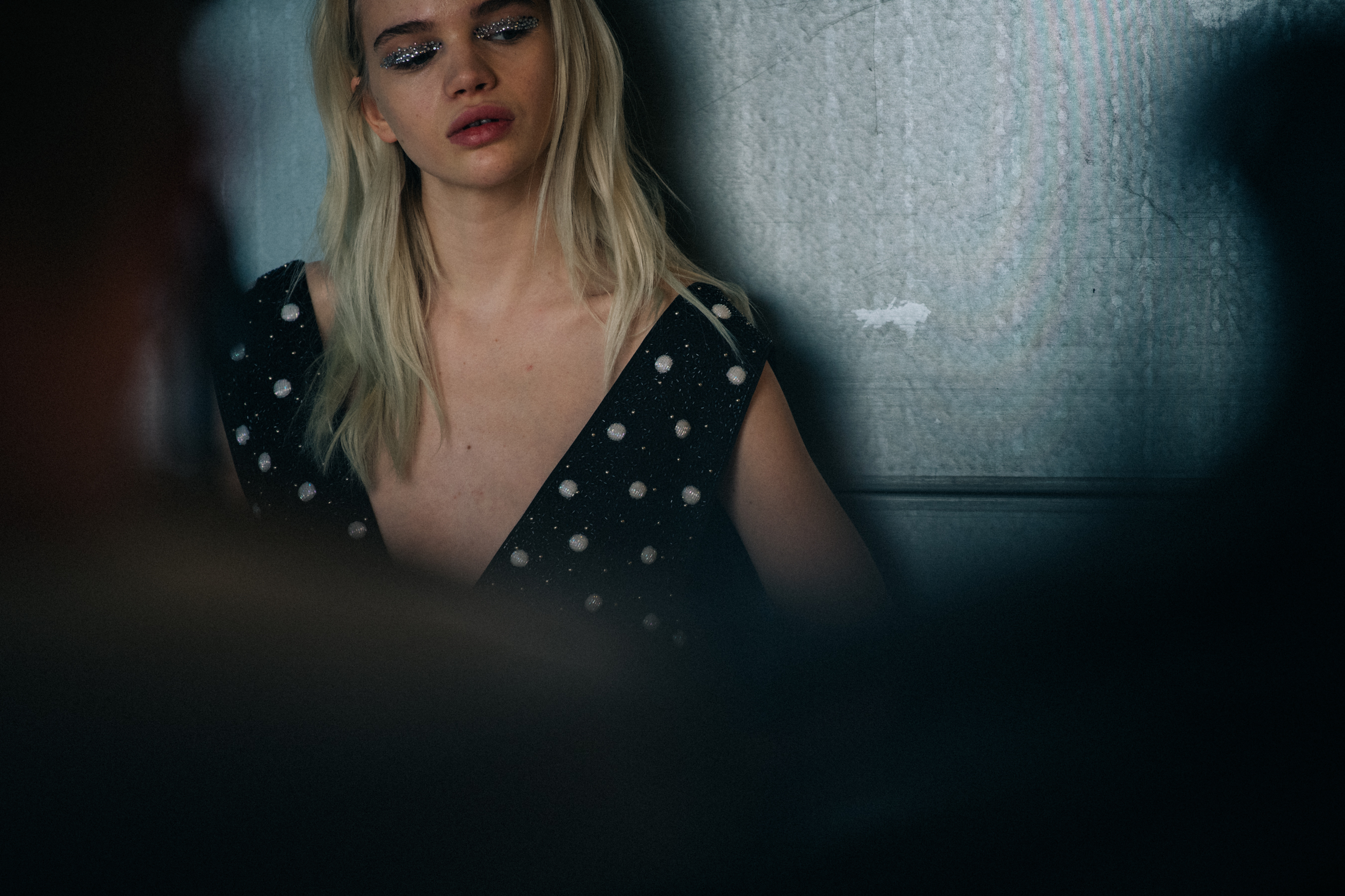 Stella Lucia Deopito backstage at Ganni