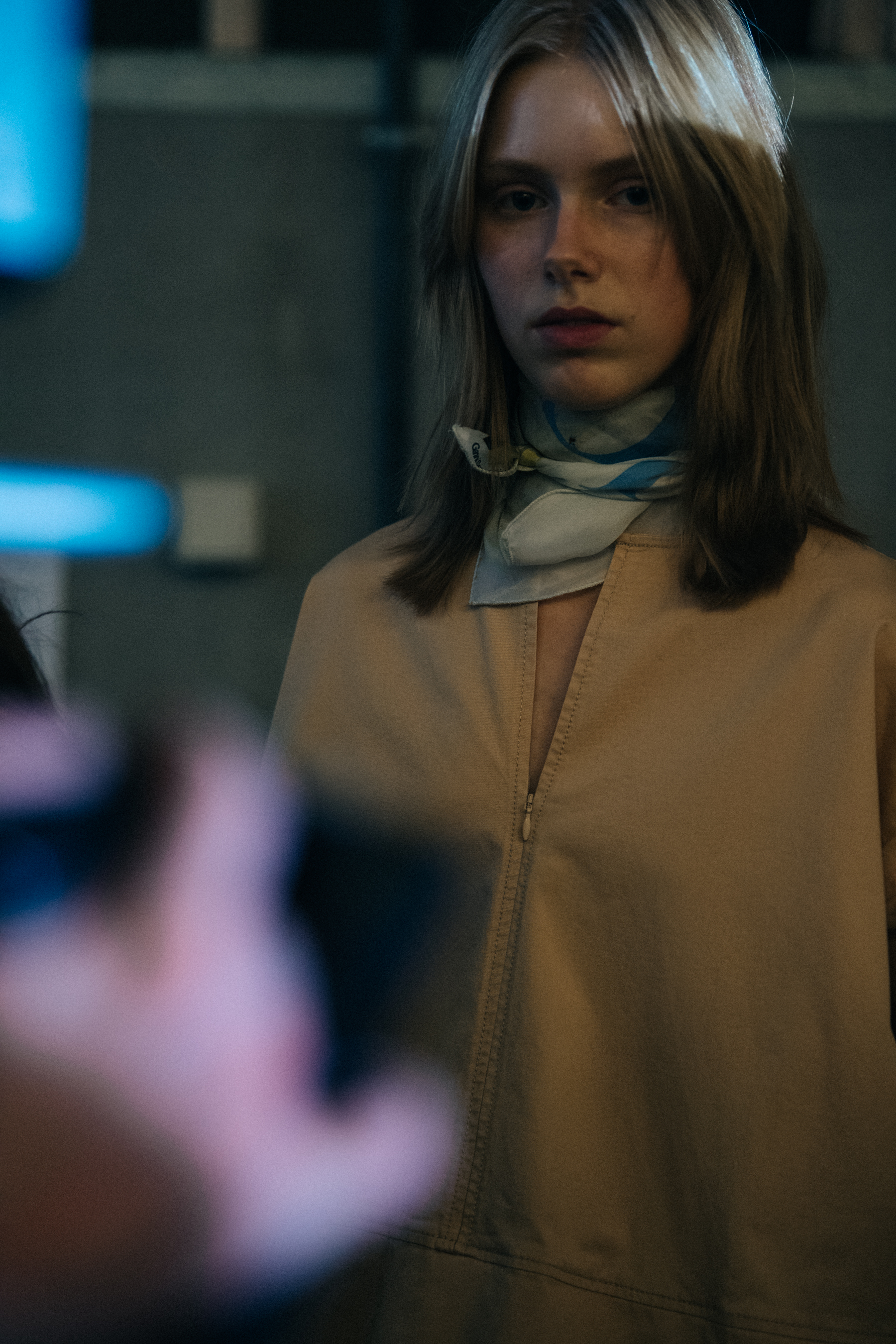Lululeika Ravn Liep backstage at Ganni