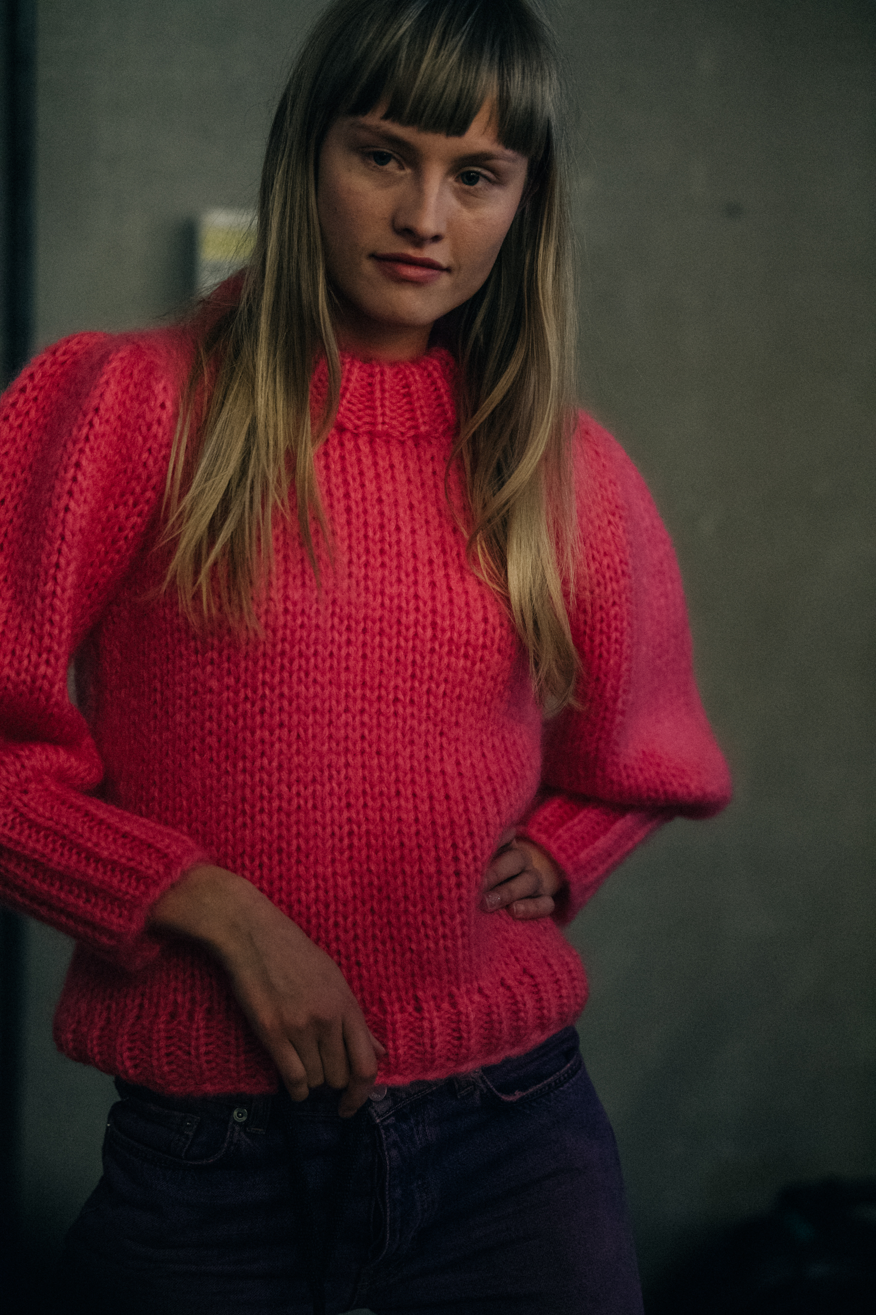 Klara Kristin backstage at Ganni