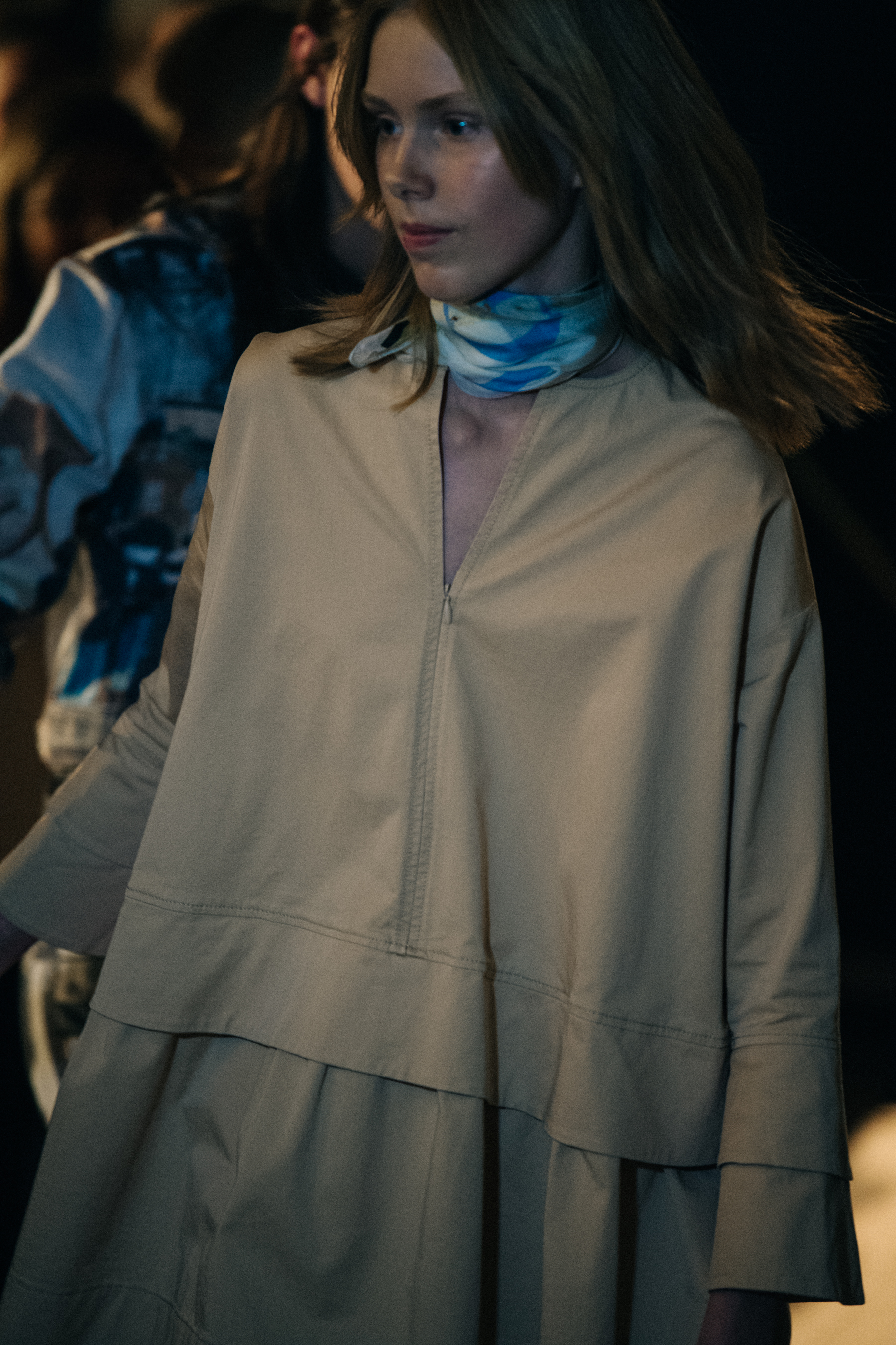 Lululeika Ravn Liep backstage at Ganni