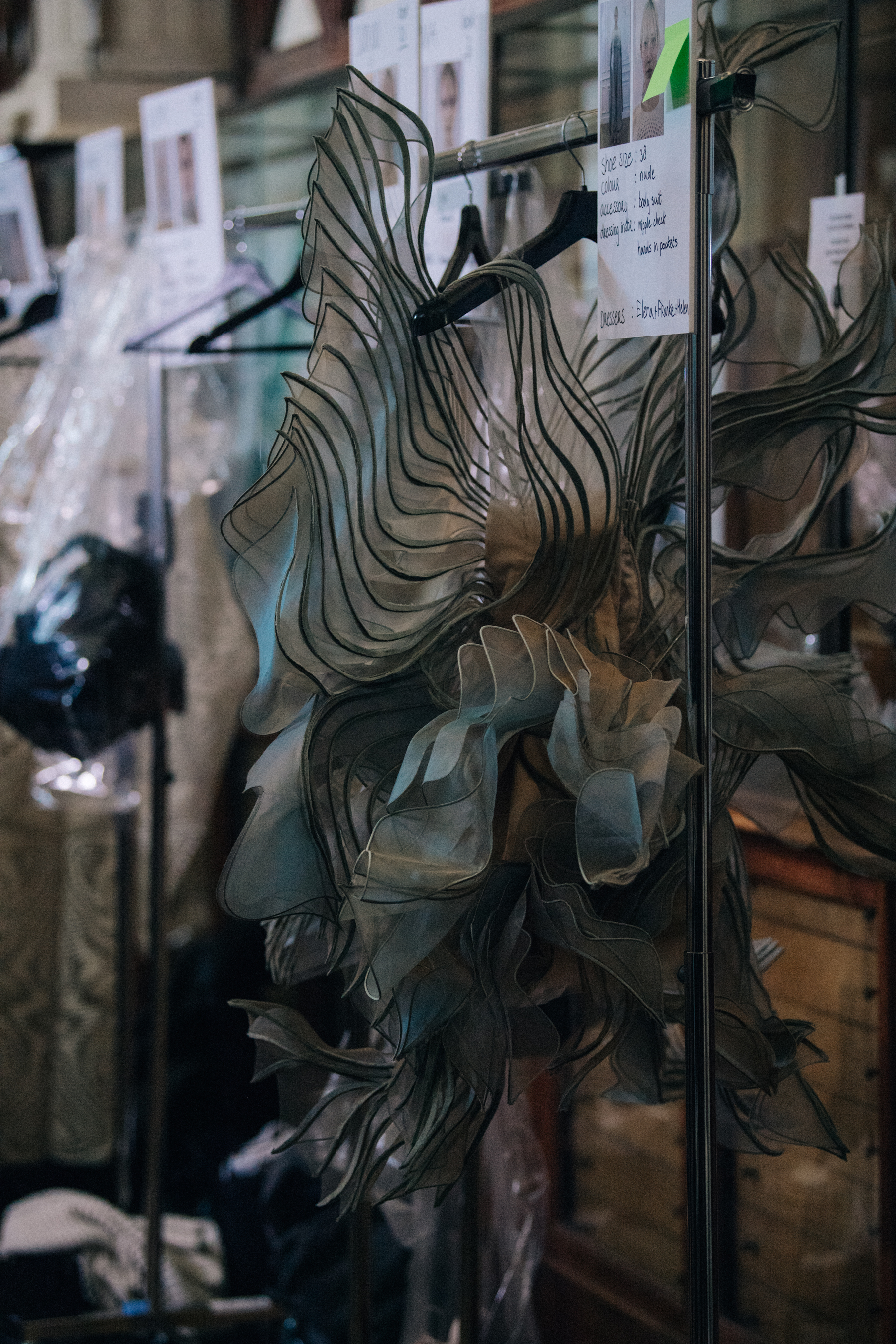 Iris van Herpen couture clothing backstage