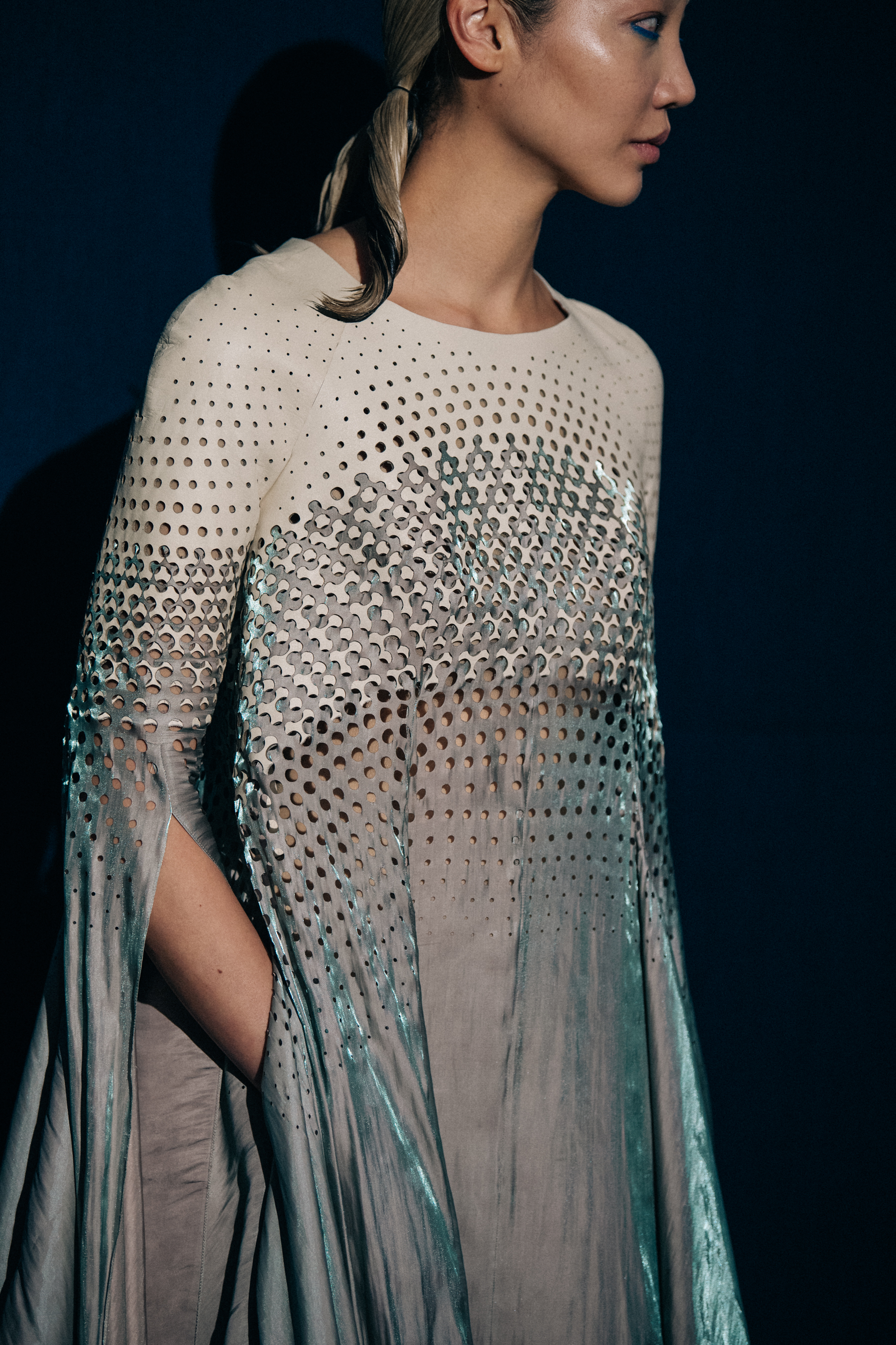 Soo Joo Park backstage at Iris van Herpen