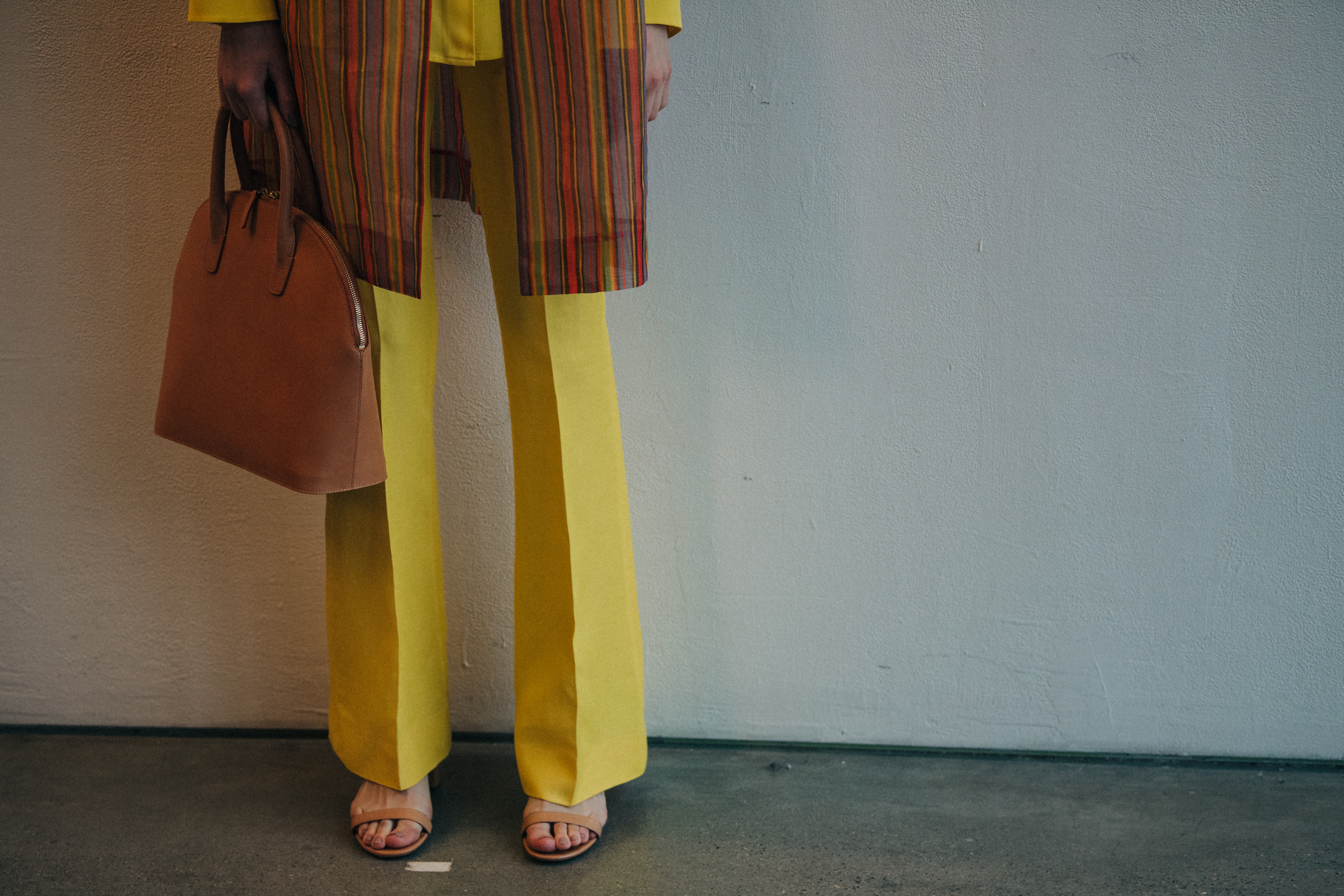 Milena Ioanna backstage at Mansur Gavriel