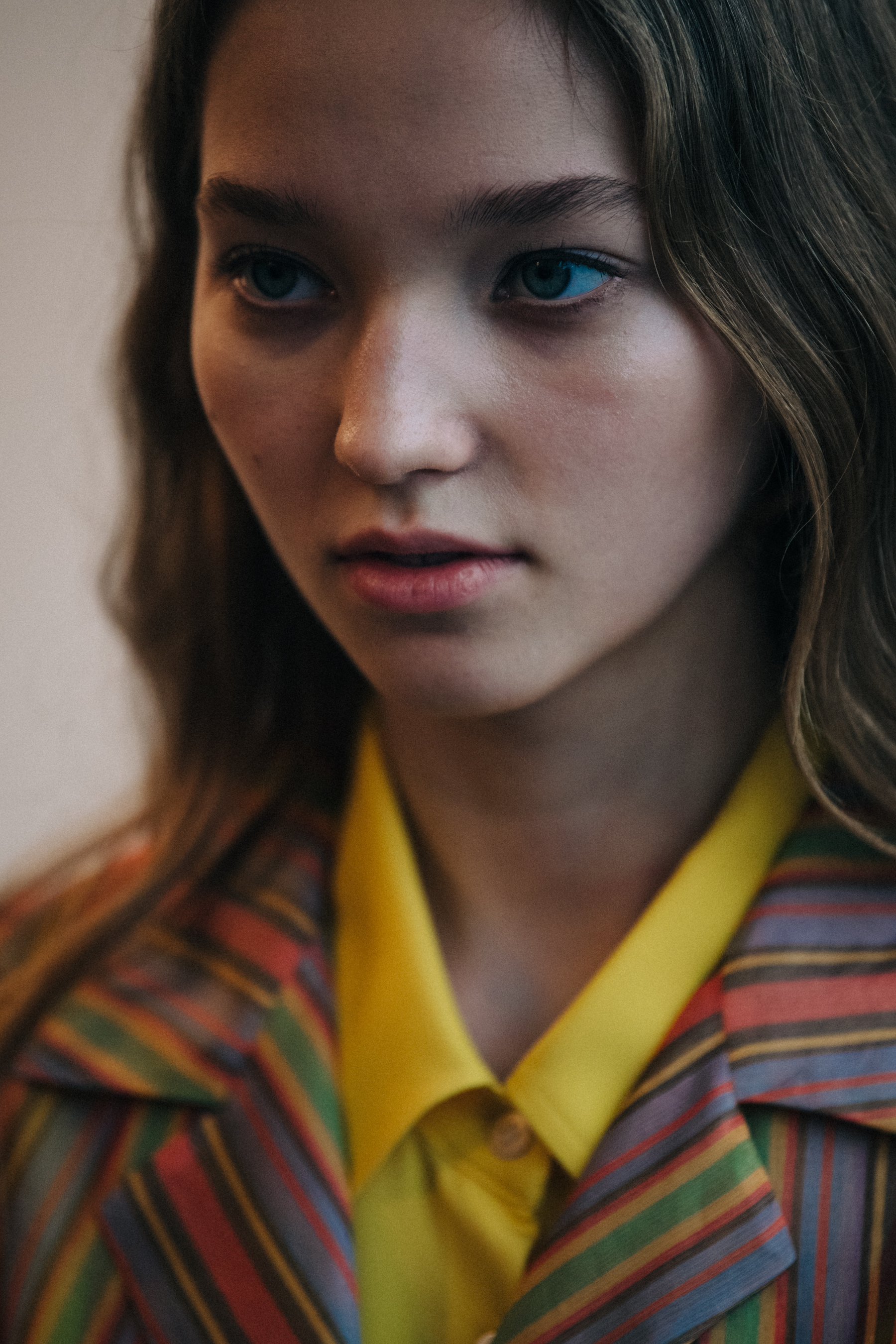 Milena Ioanna backstage at Mansur Gavriel