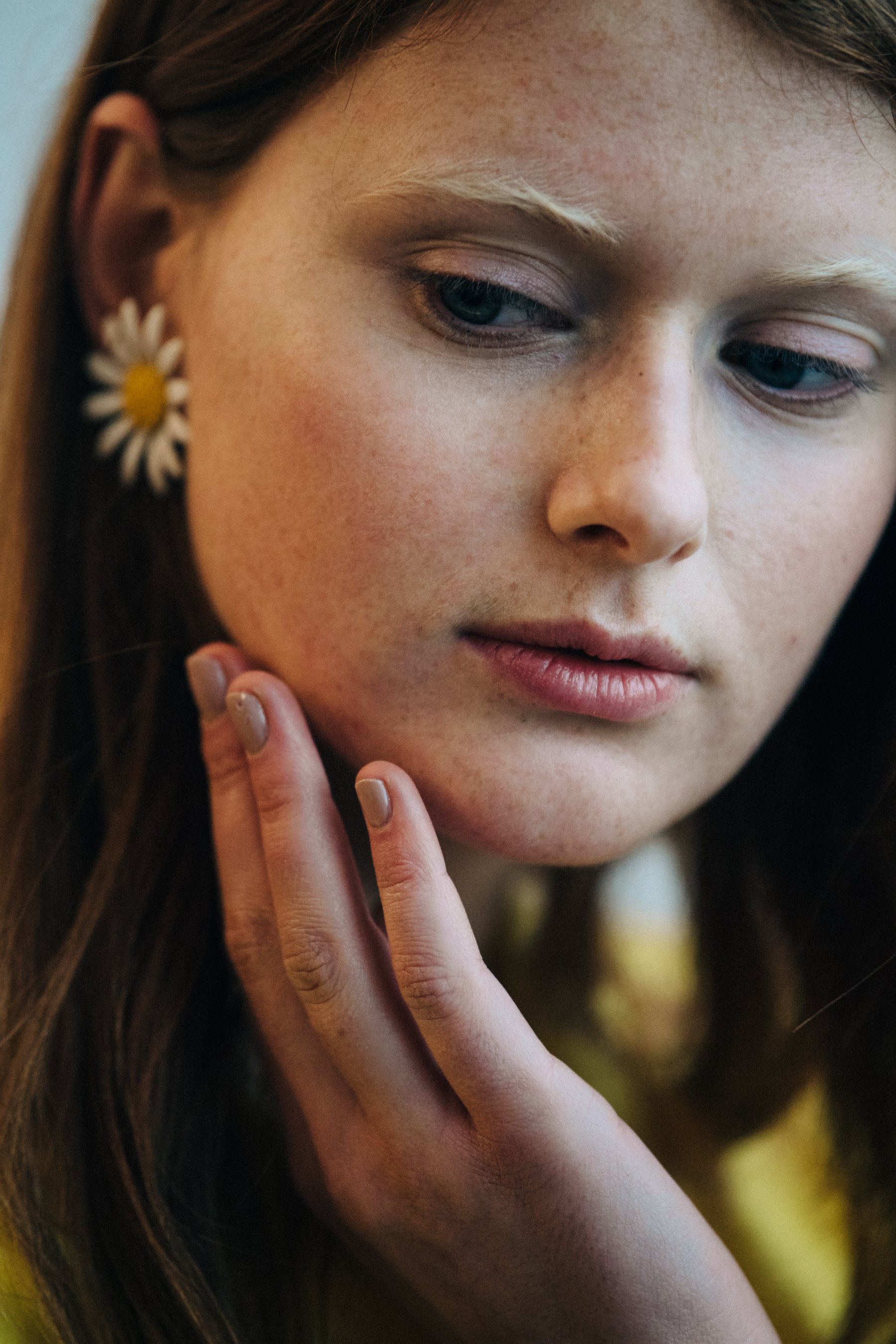 Fabienne Dobbe backstage at Mansur Gavriel