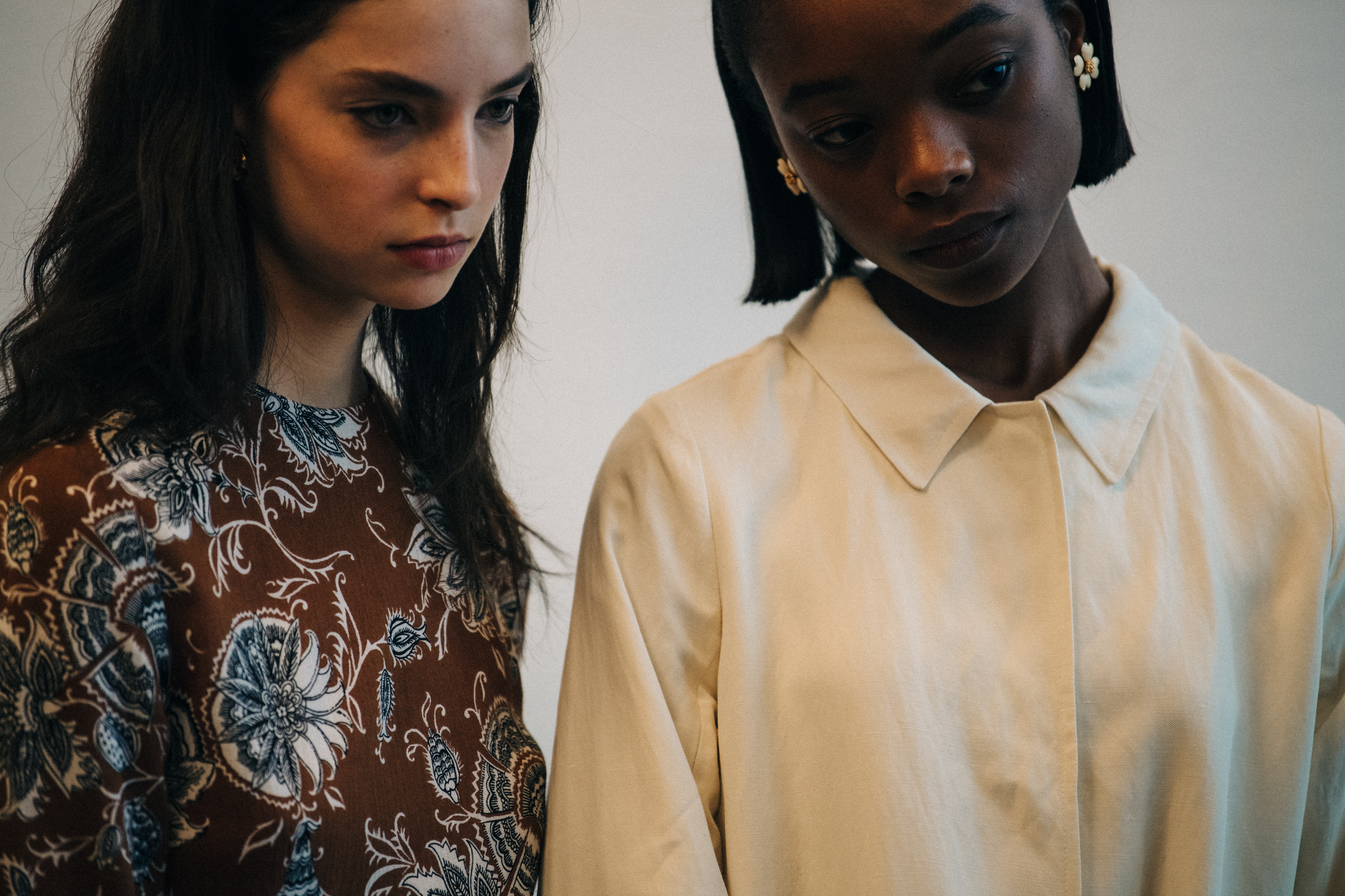 Sophie Katherine Jones backstage at Mansur Gavriel