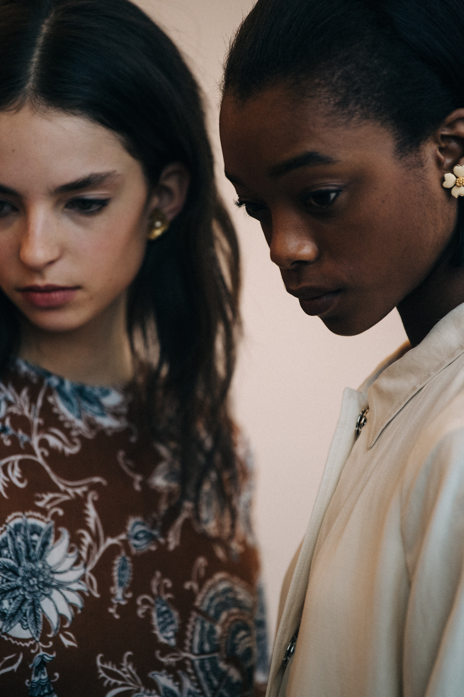 Sophie Katherine Jones backstage at Mansur Gavriel