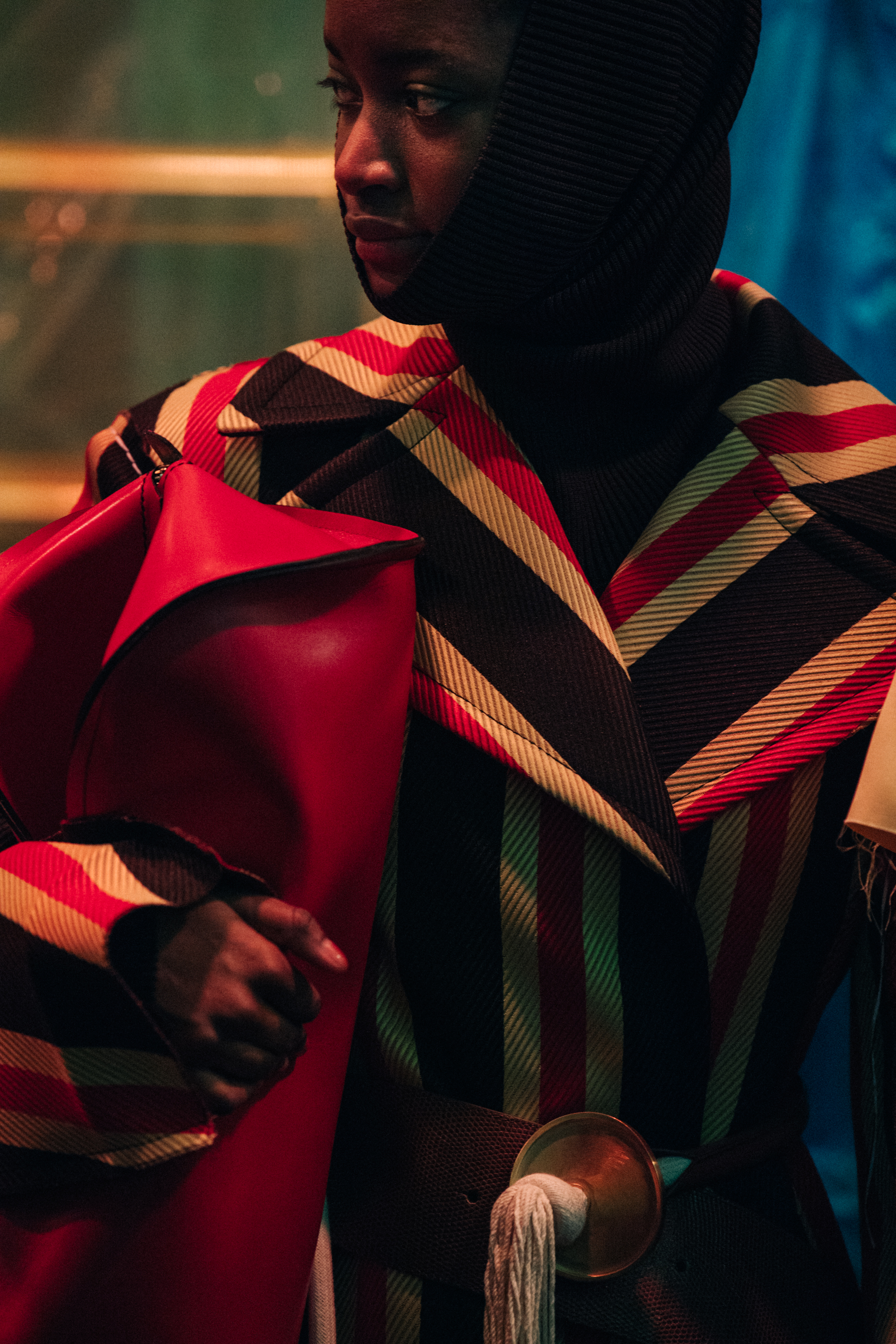 Oumie Jammeh backstage at Marni