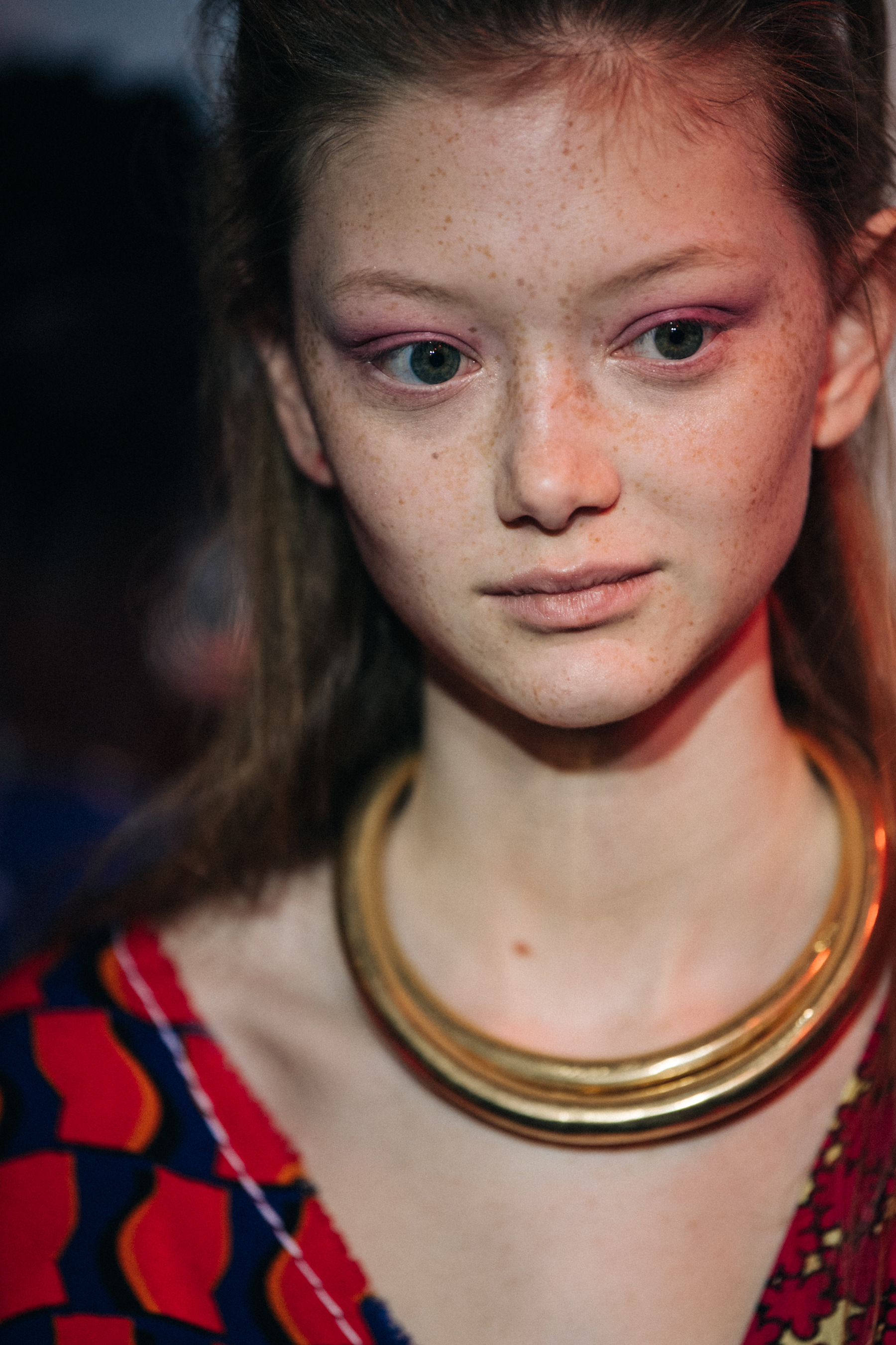 Sara Grace Wallerstadt backstage at Marni