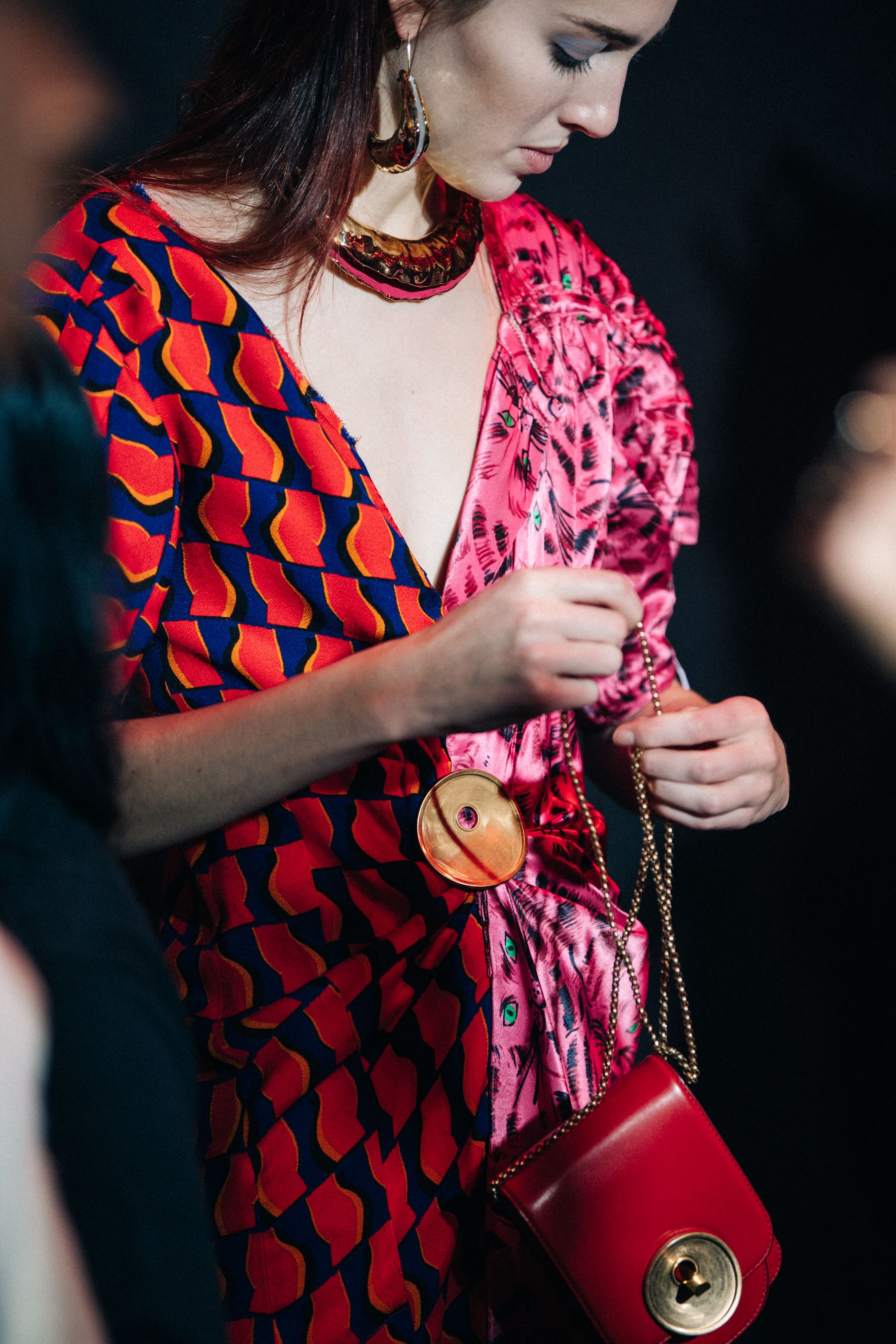 Theodora Teddy Quinlivan backstage at Marni
