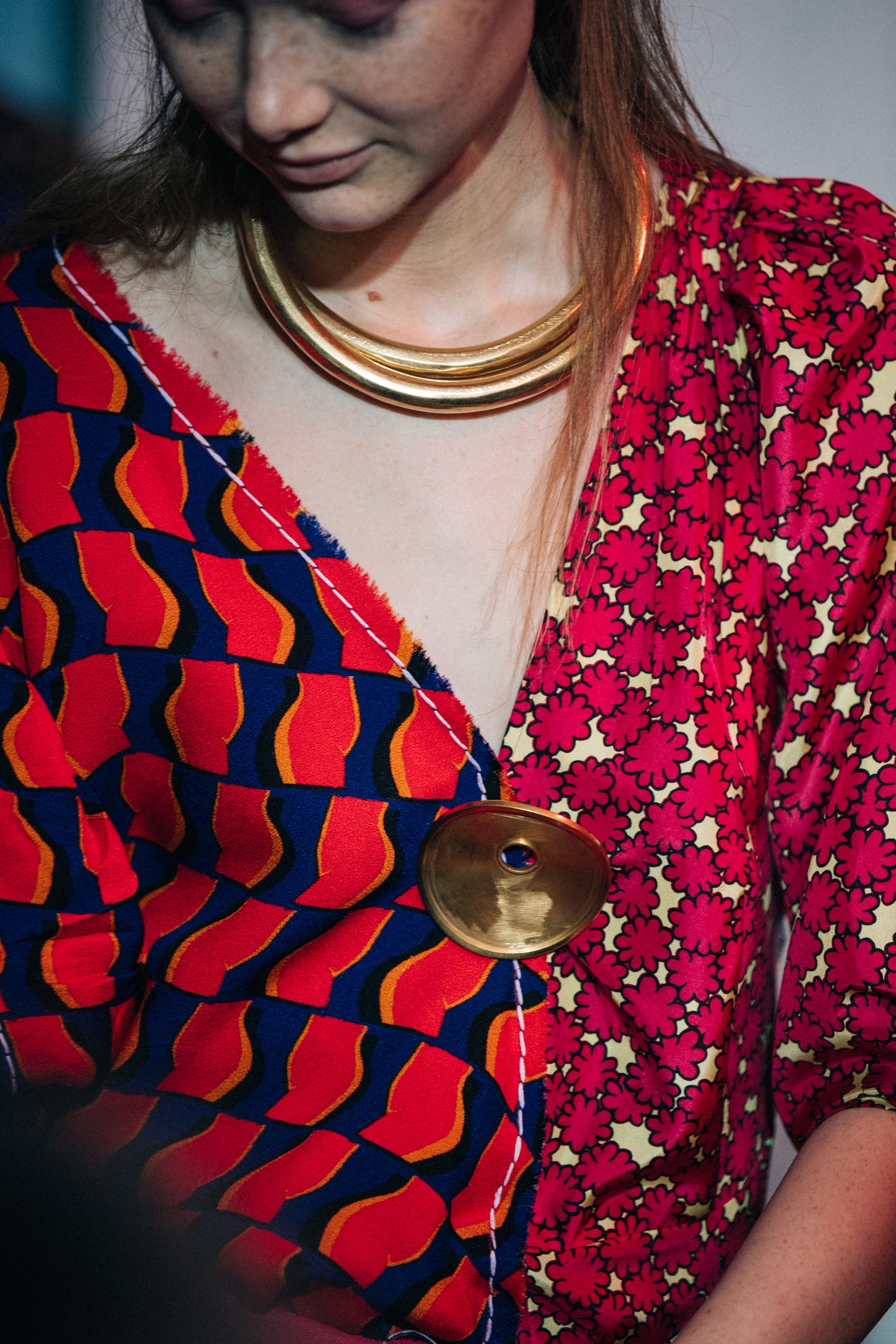 Sara Grace Wallerstadt backstage at Marni