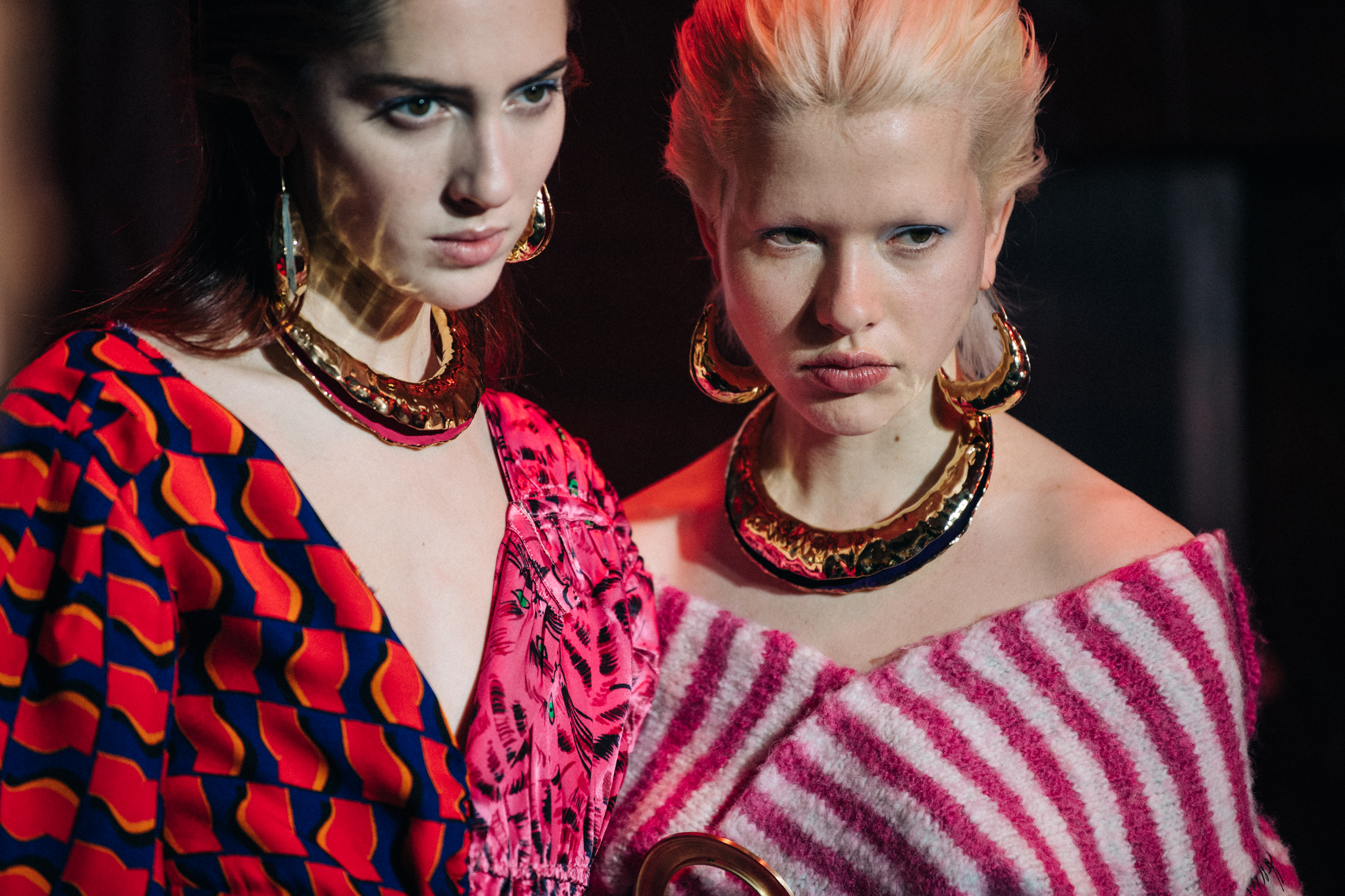 Theodora Teddy Quinlivan backstage at Marni