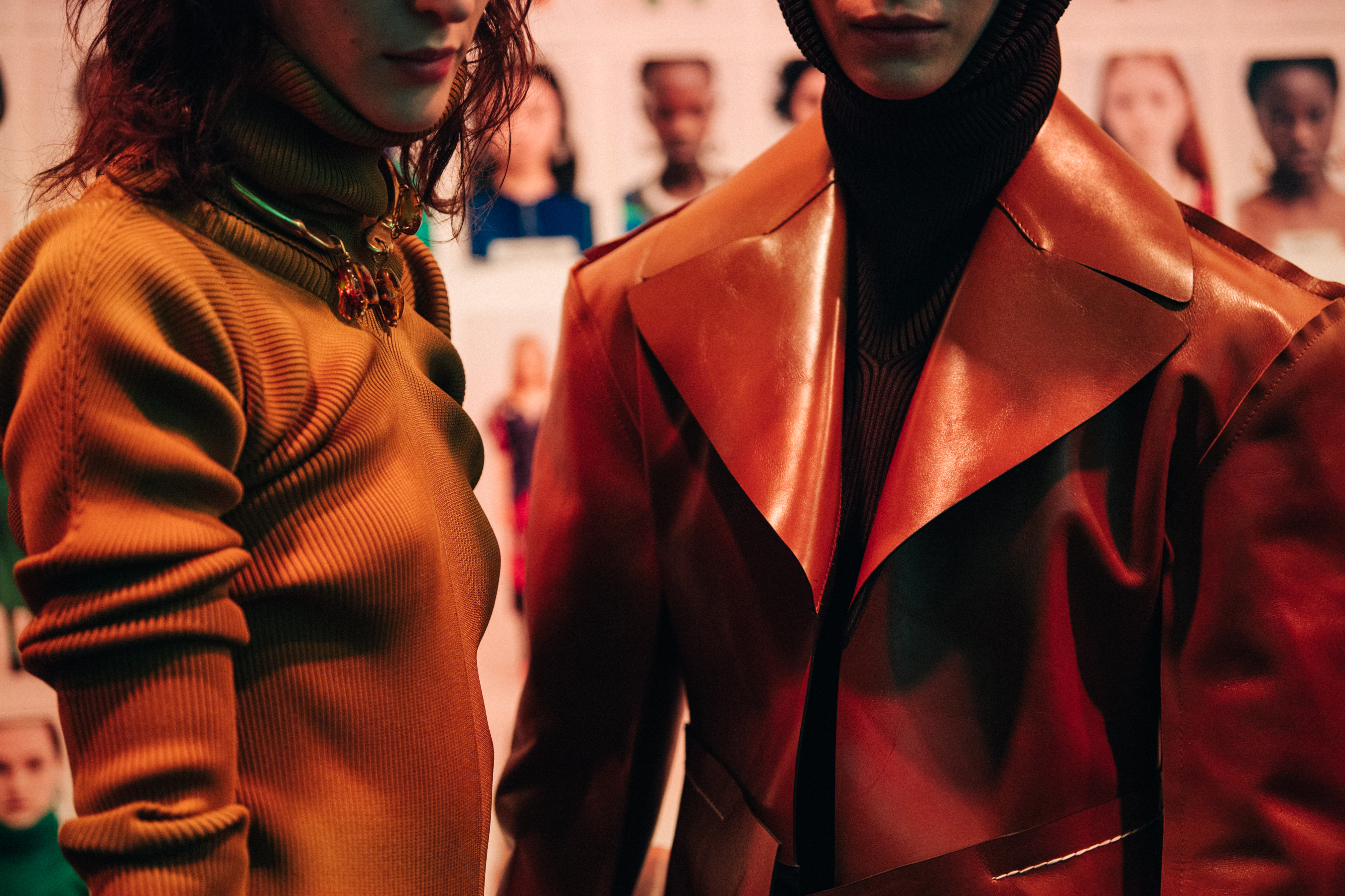 Loane Normand backstage at Marni