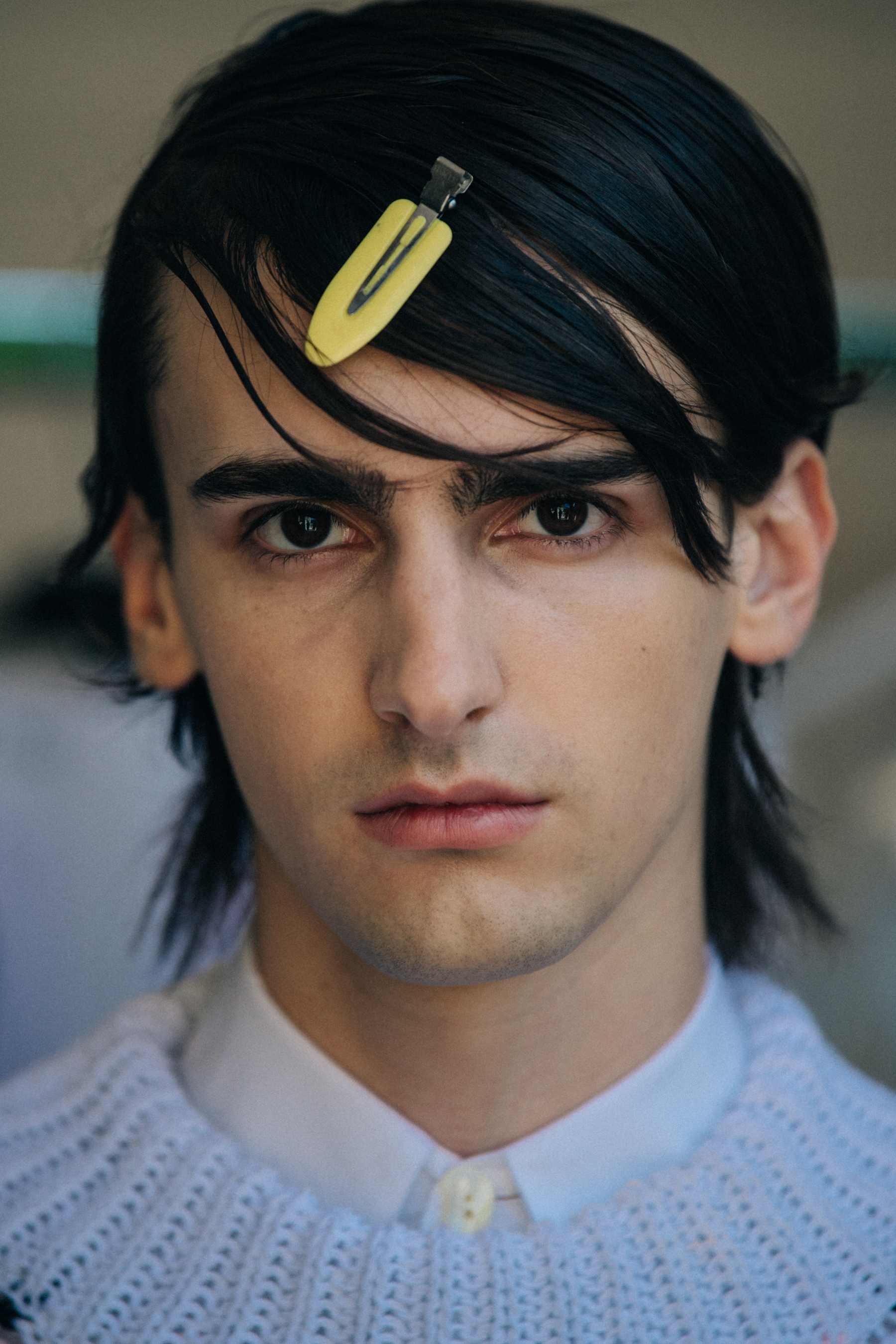 Portrait of model with smartly styled hair